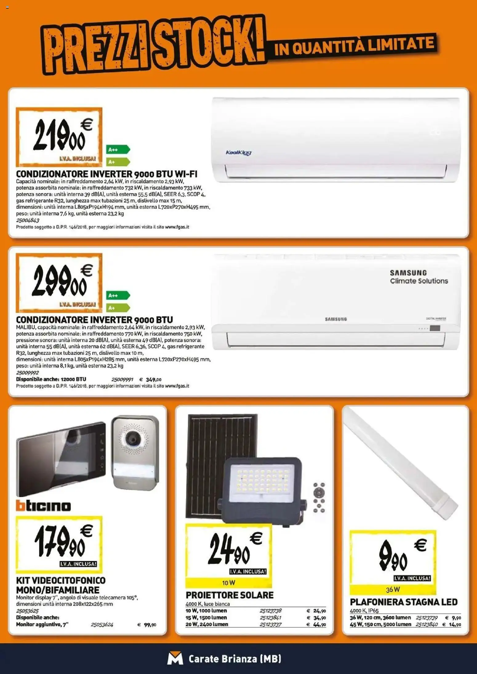 Volantino TECNOMAT del 26.03.2026 | Pagina: 13 | Prodotti: Monitor, Condizionatore, Samsung