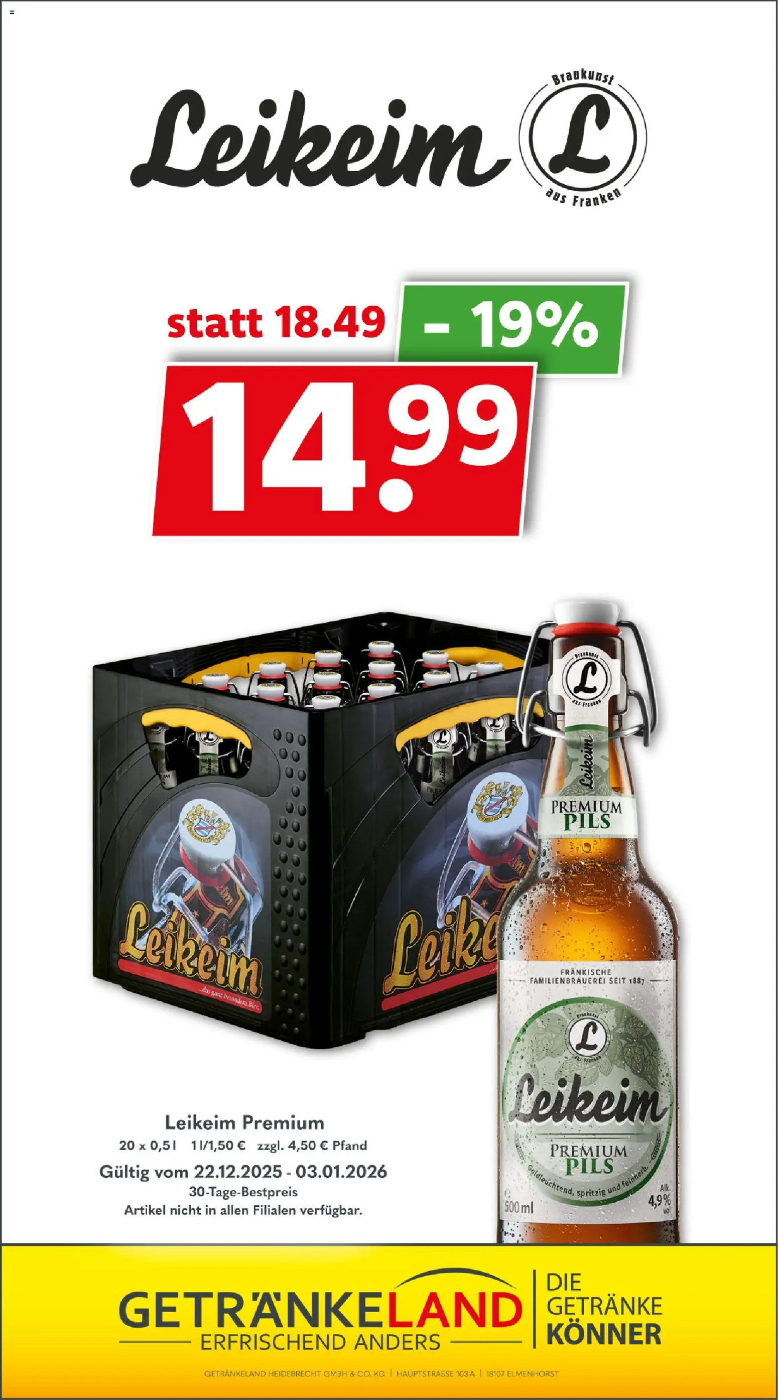 Getränkeland Prospekt 	 – gültig ab 22.12.2025 | Seite: 7 | Produkte: Pils