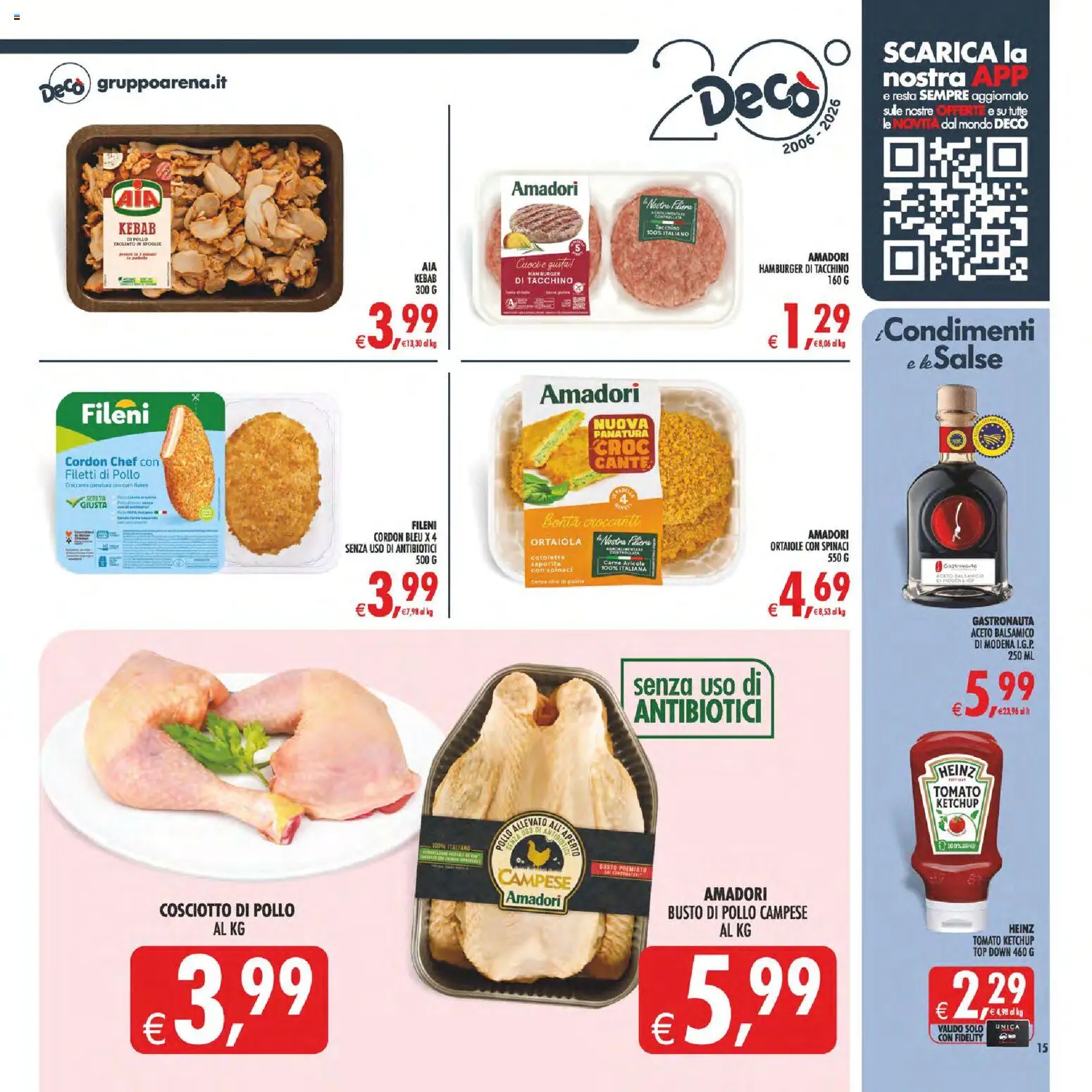 Volantino Decò del 17.03.2026 | Pagina: 15 | Prodotti: Pollo, Tacchino, Top, Spinaci