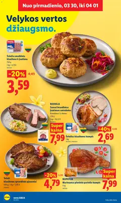 LIDL leidinys galioja nuo 30.03.2026 | Puslapis: 6 | Prekių: Kiaulienos, Jautienos, Kumpis, Jautiena