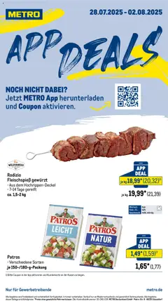 Metro App Deals gültig ab dem 28.07.2025