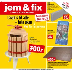Forhåndsvisning av Jem & Fix kundeavis gyldig fra 24.08.2025