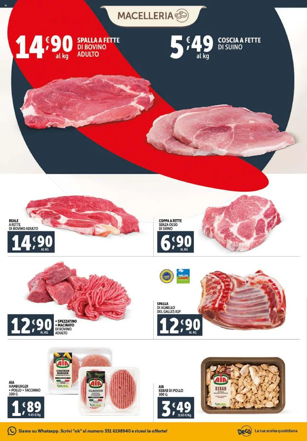Volantino Decò del 23.09.2025 | Pagina: 4 | Prodotti: Bovino, Pollo, Suino, Hamburger