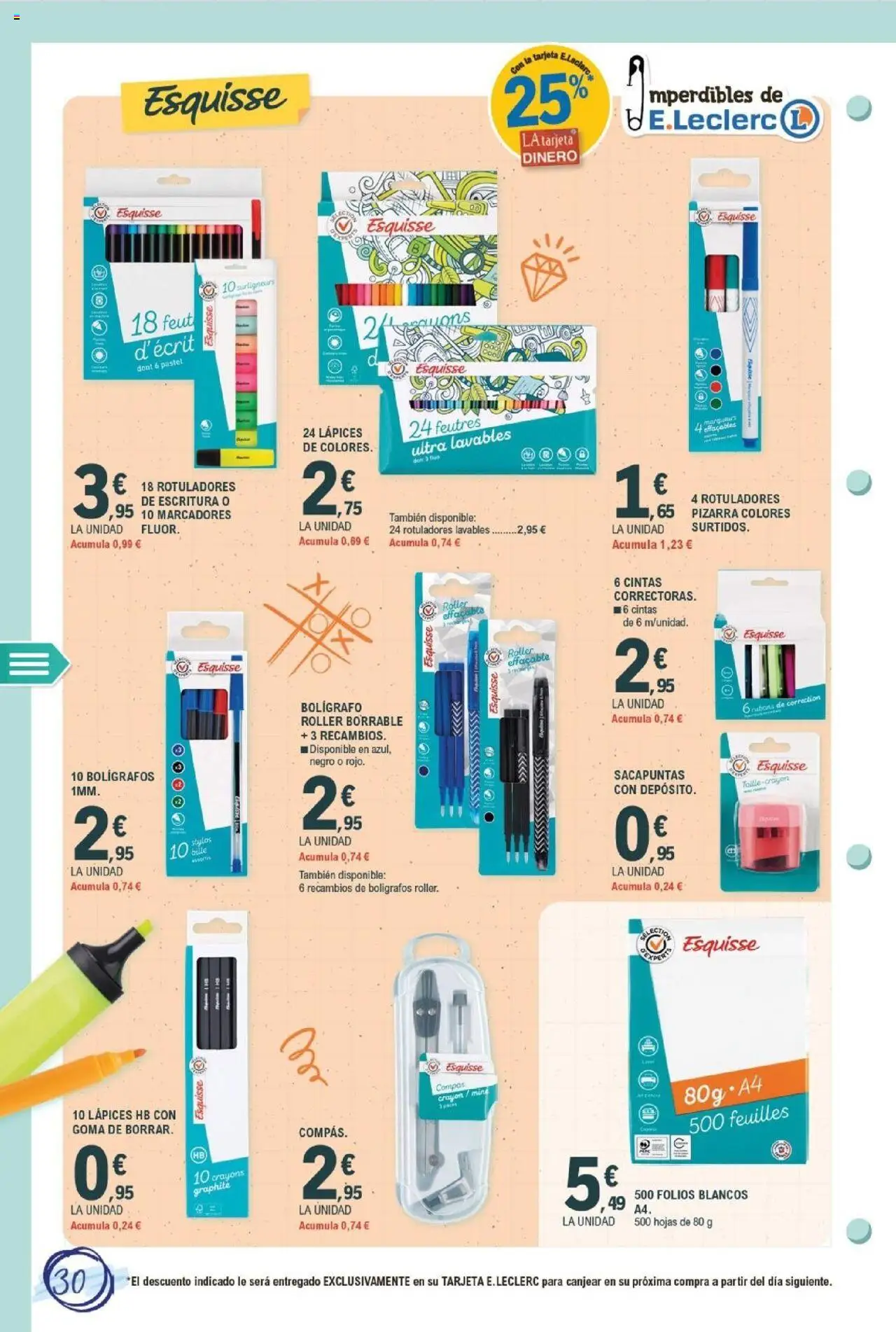 E.Leclerc folleto │ válido desde el 11.08.2025 | Página: 30 | Productos: Sacapuntas