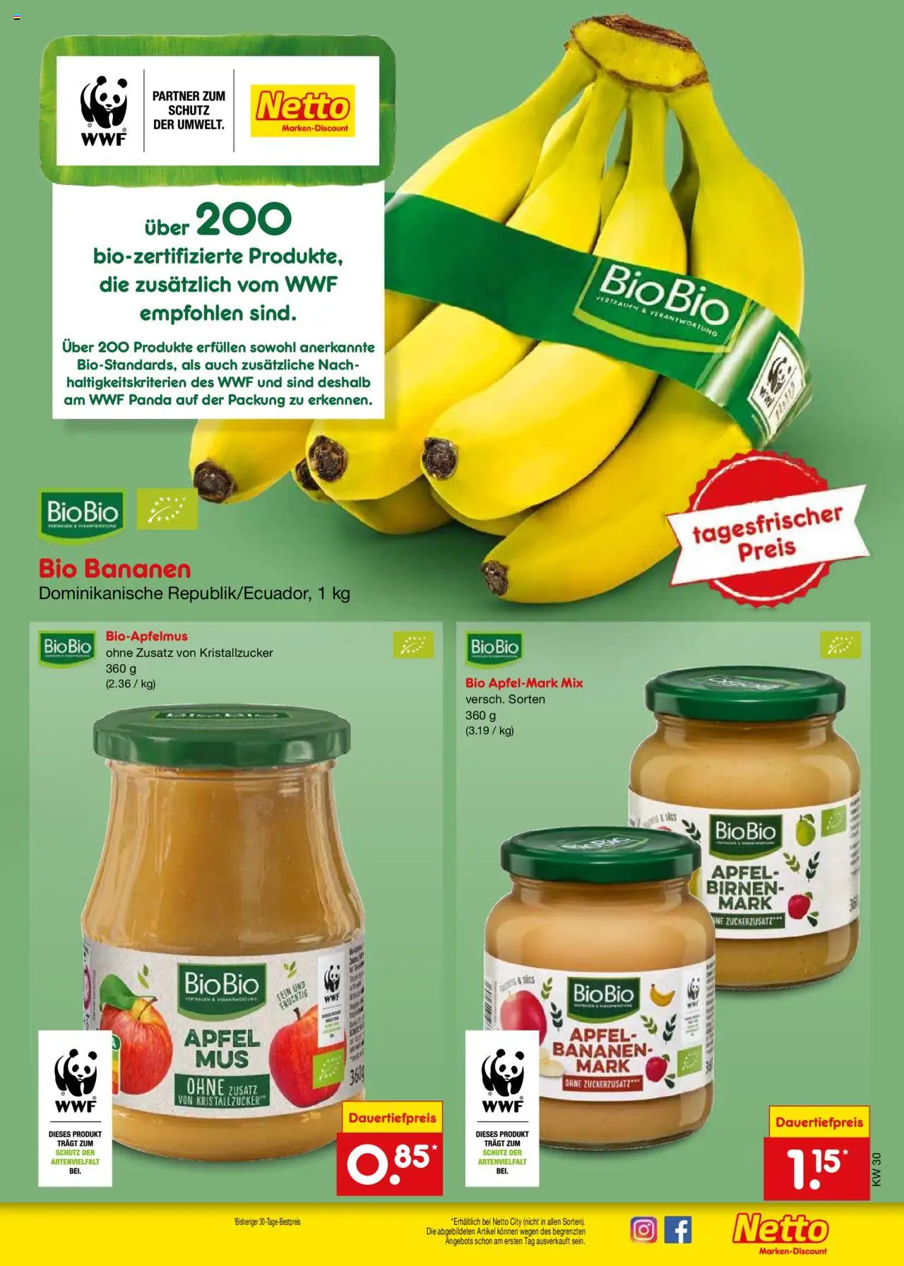 Netto Marken-Discount Prospekt 	 - gültig ab dem 21.07.2025 | Seite: 15 | Produkte: Äpfel, Bananen