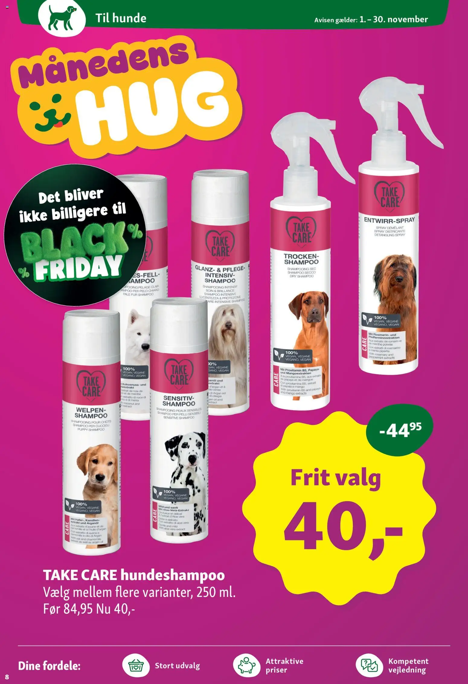 Maxi Zoo tilbudsavis – gyldig fra 01.11.2025 | Side: 8 | Produkter: Mango, Shampoo, Øl