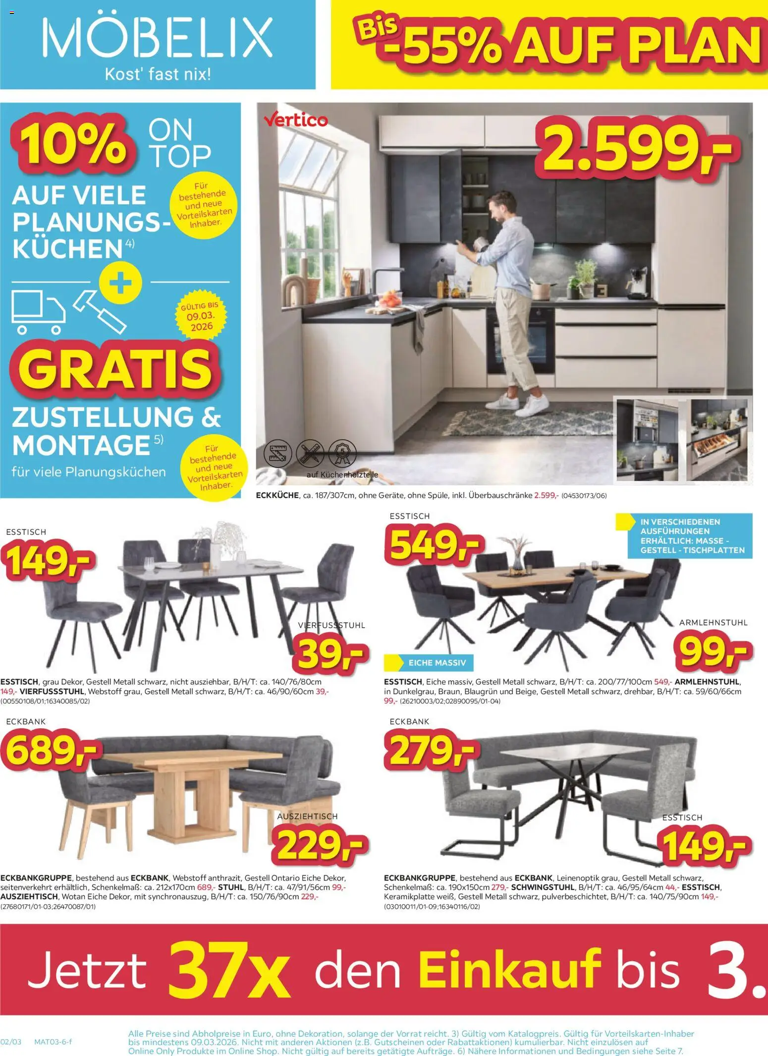 Möbelix Angebote gültig ab 03.03.2026 | Seite: 2 | Produkte: Stuhl