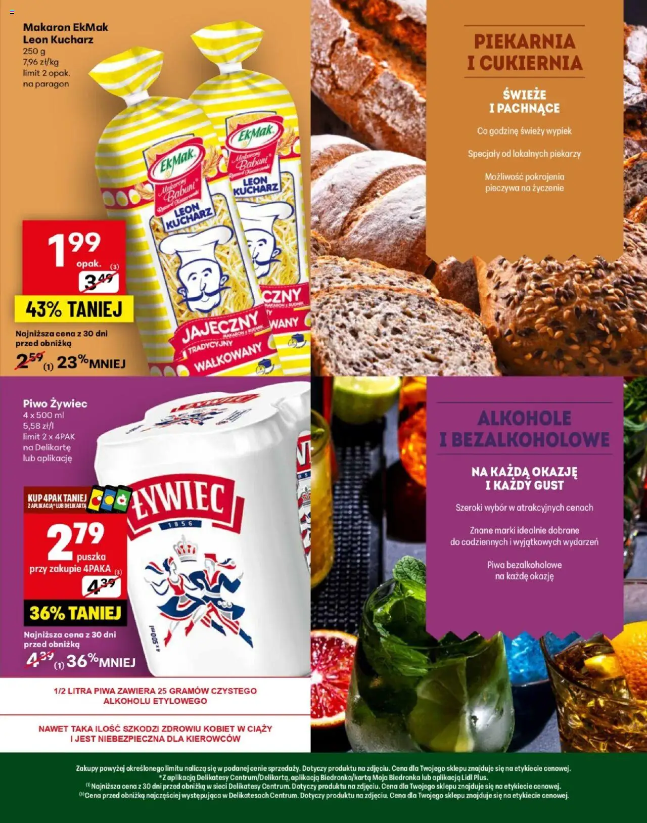 Delikatesy Centrum Gazetka - Hańsk Pierwszy Otwarcie od 23.10.2025 | Strona: 3 | Produkty: Piekarnia, Delikatesy, Piwo, Makaron