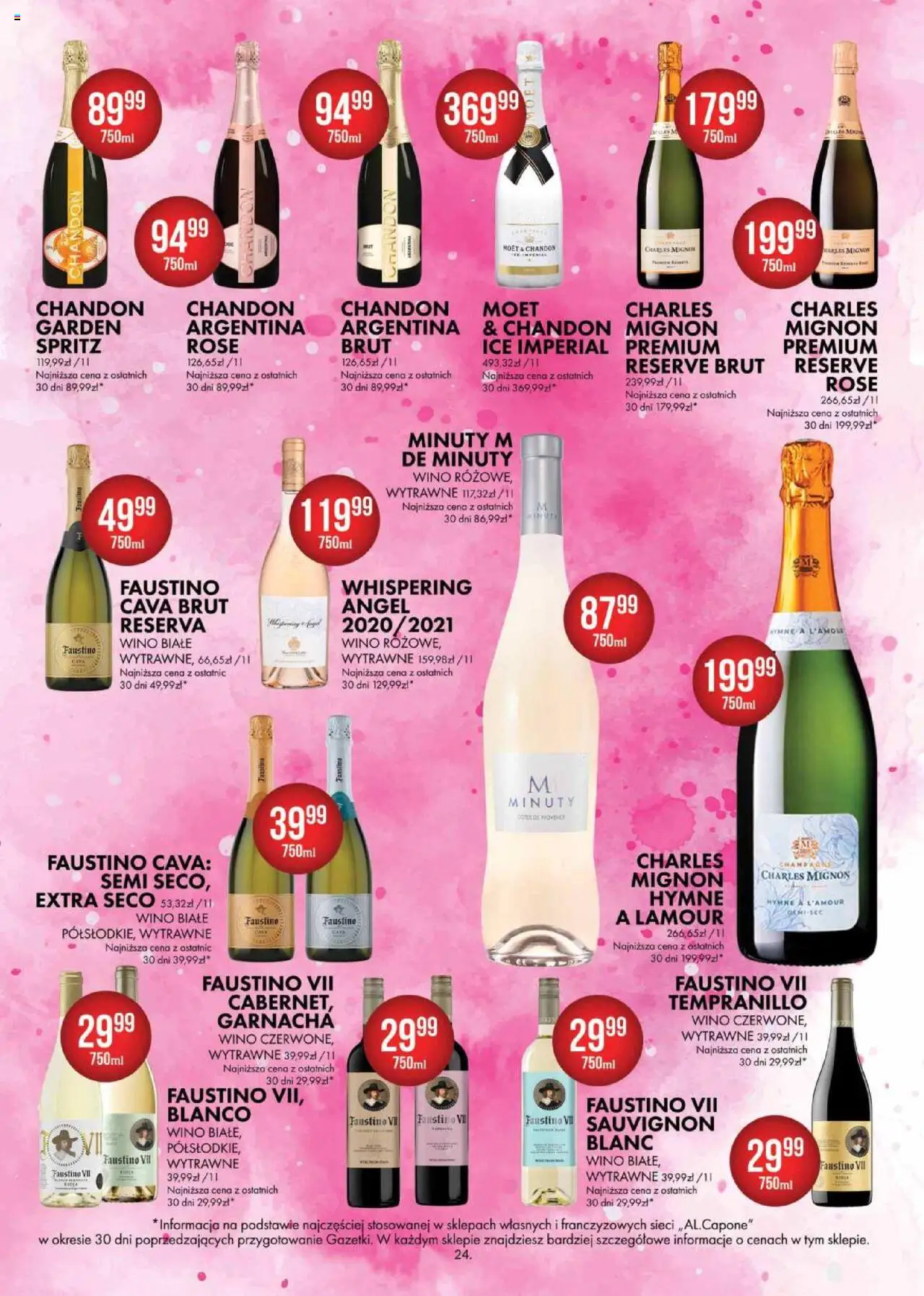 Al.Capone Gazetka od 11.08.2025 | Strona: 24 | Produkty: Moet, Wino