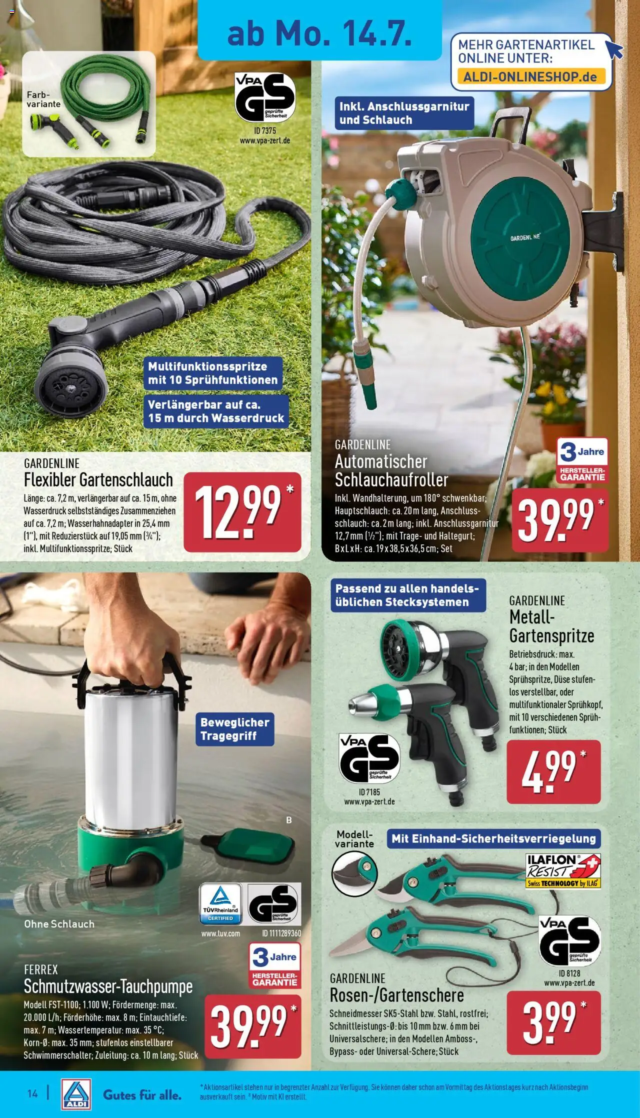 Aldi Prospekt 	 - gültig ab dem 14.07.2025 | Seite: 14 | Produkte: Hose