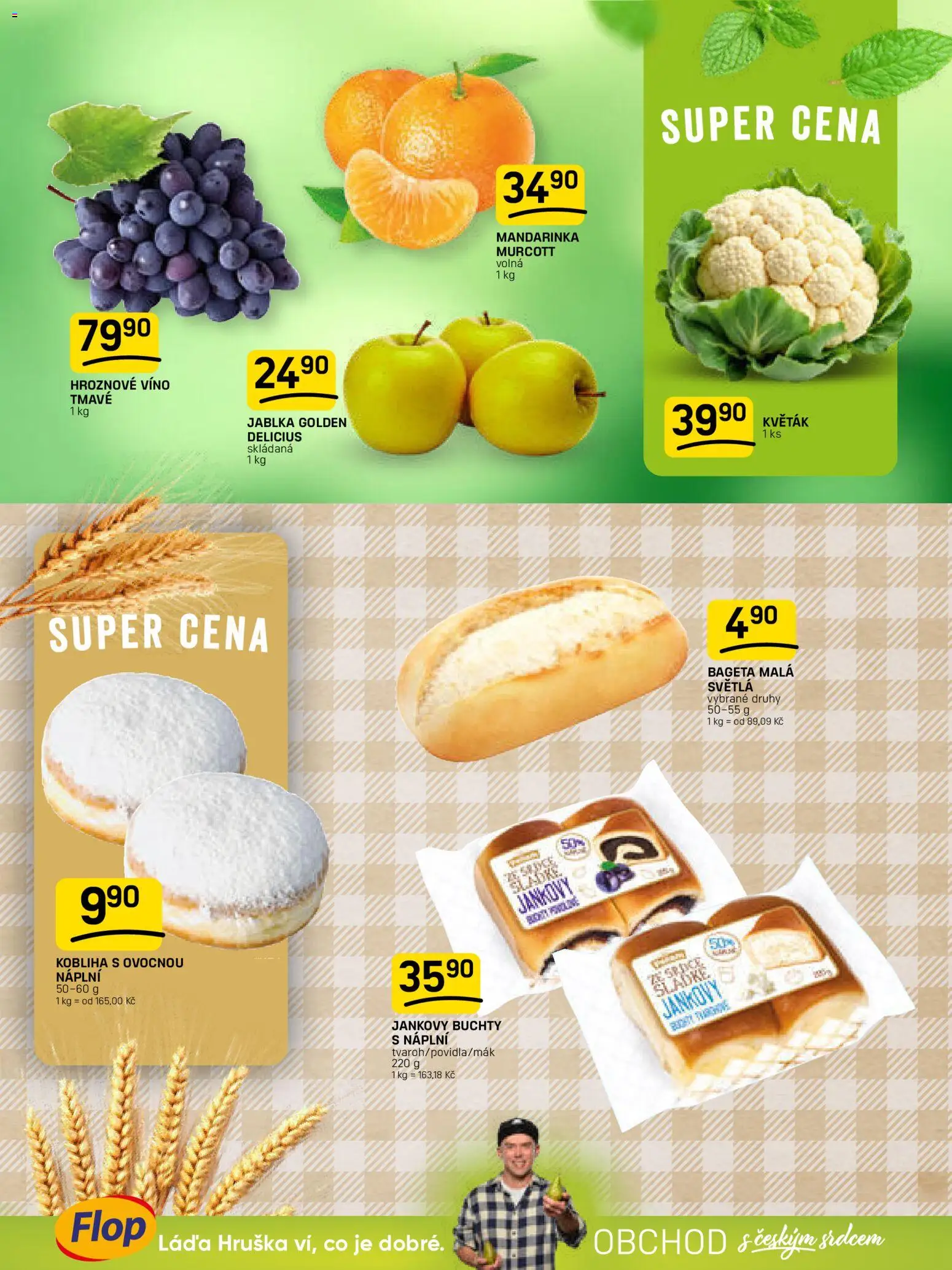 Flop leták od 25.02.2026 | Strana: 3 | Produkty: Víno, Květák, Hroznové víno, Bageta
