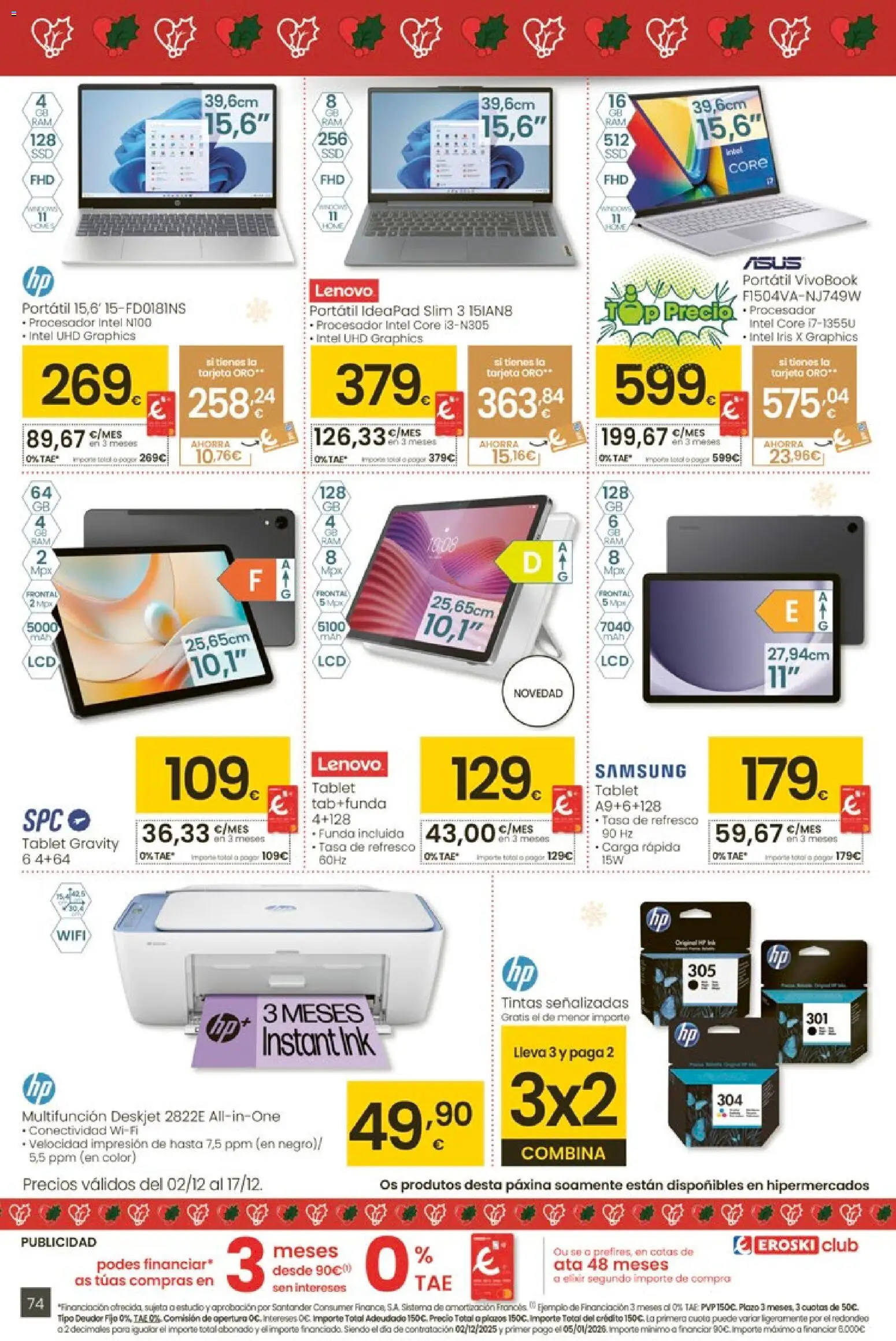 Eroski - Center │ válido desde el 27.11.2025 | Página: 74 | Productos: Tablet, Funda