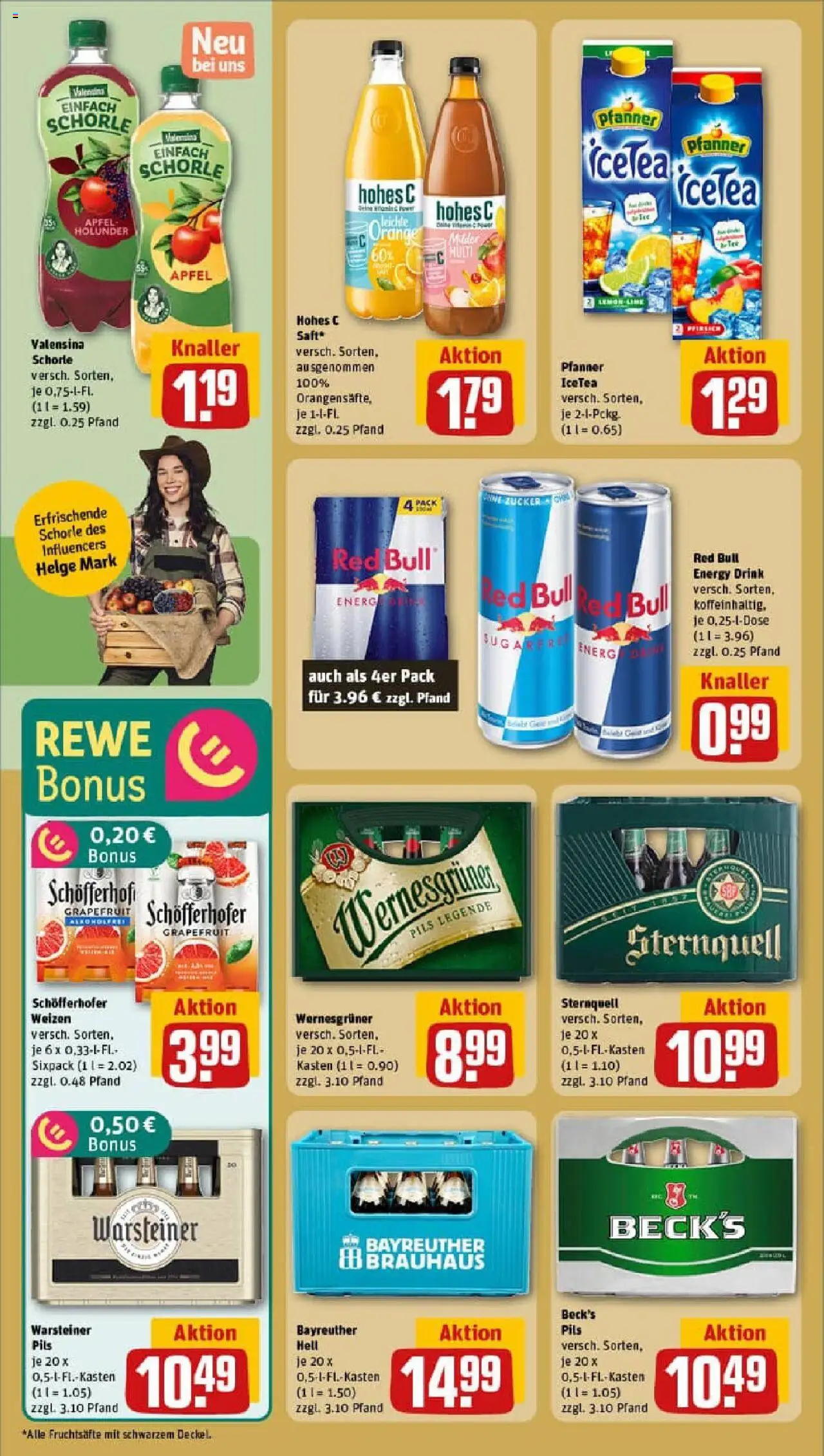 Rewe prospekt Lutherstadt Wittenberg	 - gültig ab dem 11.08.2025 | Seite: 18 | Produkte: Red bull, Äpfel, Zucker, Saft