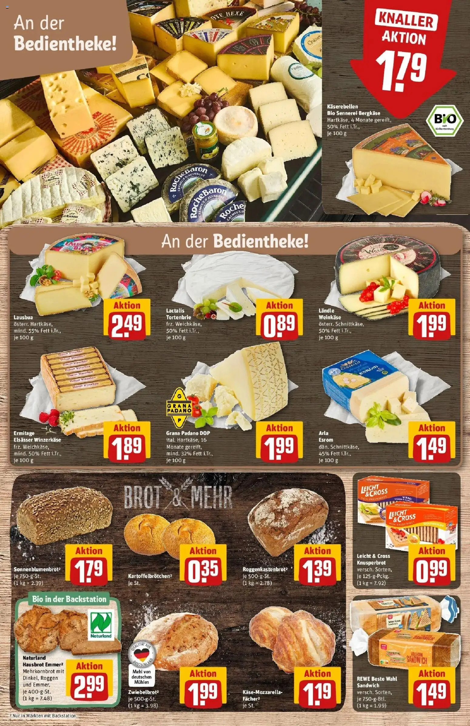 Rewe Prospekt Heidelberg/Handschuhsheim	 – gültig ab 15.03.2026 | Seite: 13 | Produkte: Mehl, Mozzarella, Brot