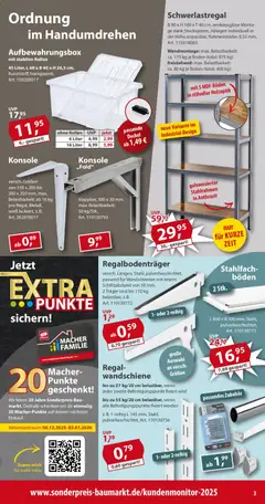 Sonderpreis Baumarkt Prospekt 	 ab 13.12.2025 gültig | Seite: 3 | Produkte: Regal, Schwerlastregal