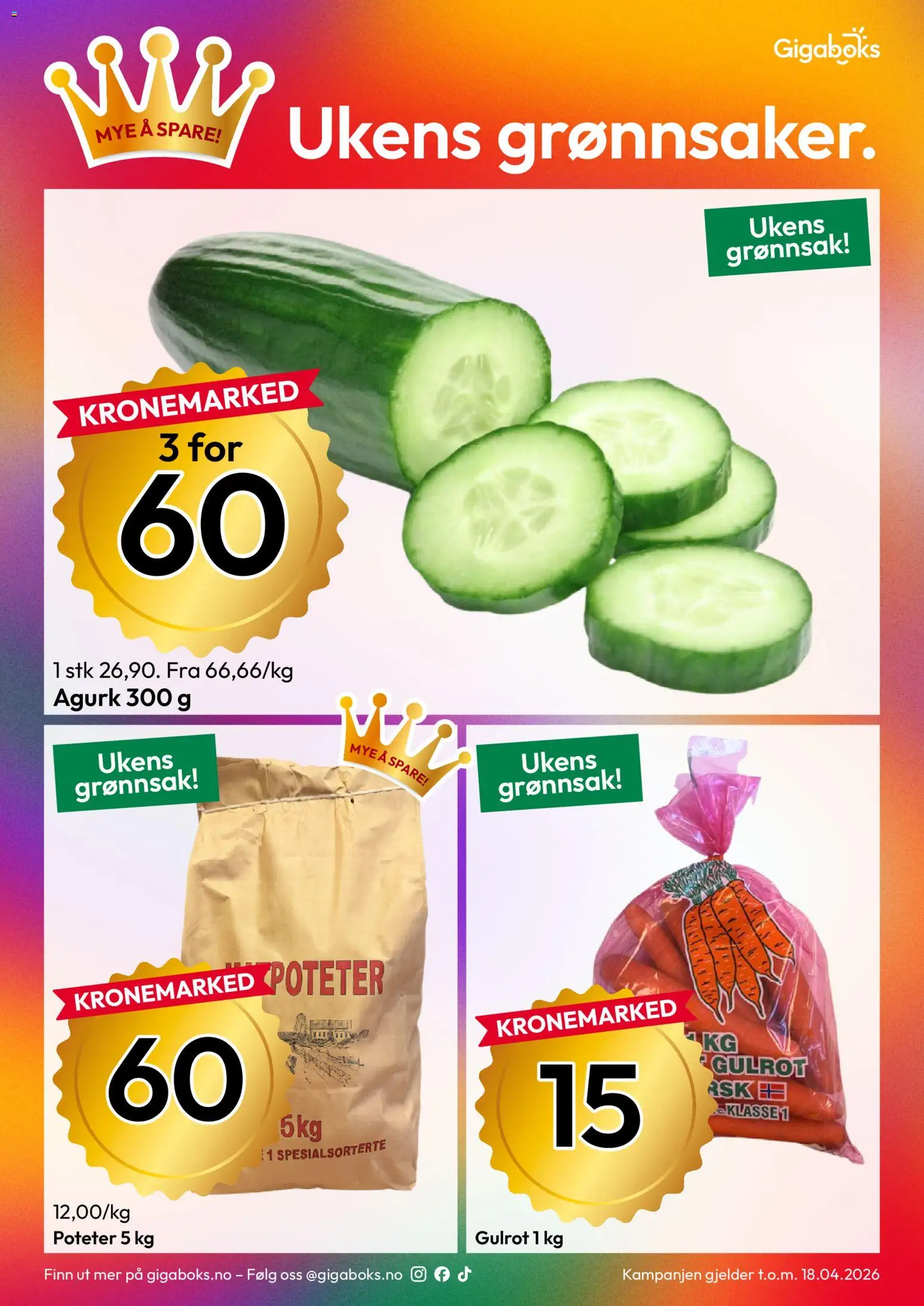 {H1} | Side: 11 | Produkter: Gulrot, Agurk, Poteter, Суміш дитяча