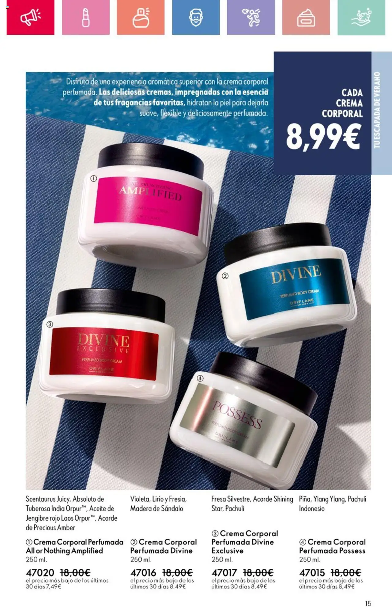 Oriflame - Catálogo Campaña 9 │ válido desde el 22.06.2025 | Página: 15 | Productos: Aceite, Crema, Body