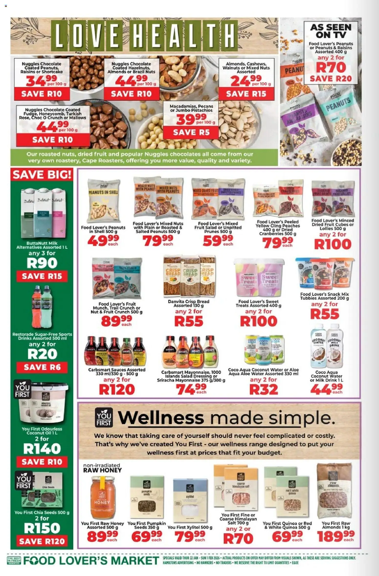 New Food Lover's Market catalogue – valid from 22.01.2026 | Page: 12 | Products: Bread, Raisins, Fruit, Salt