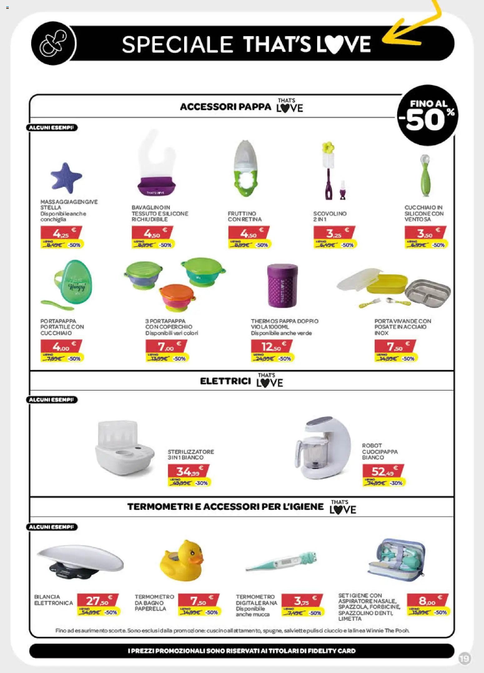 Volantino Bimbo store del 02.04.2026 | Pagina: 19 | Prodotti: Posate, Spazzolino, Termometro, Robot