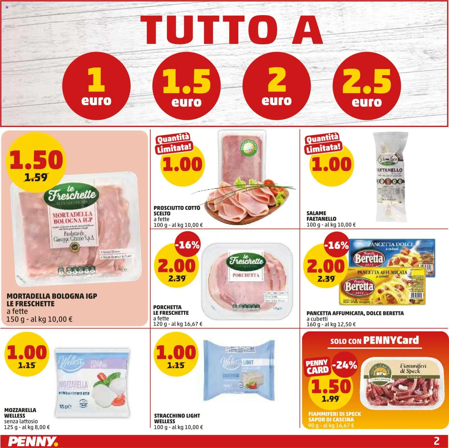 Volantino PENNY del 15.01.2026 | Pagina: 2 | Prodotti: Speck, Prosciutto Cotto, Prosciutto, Stracchino