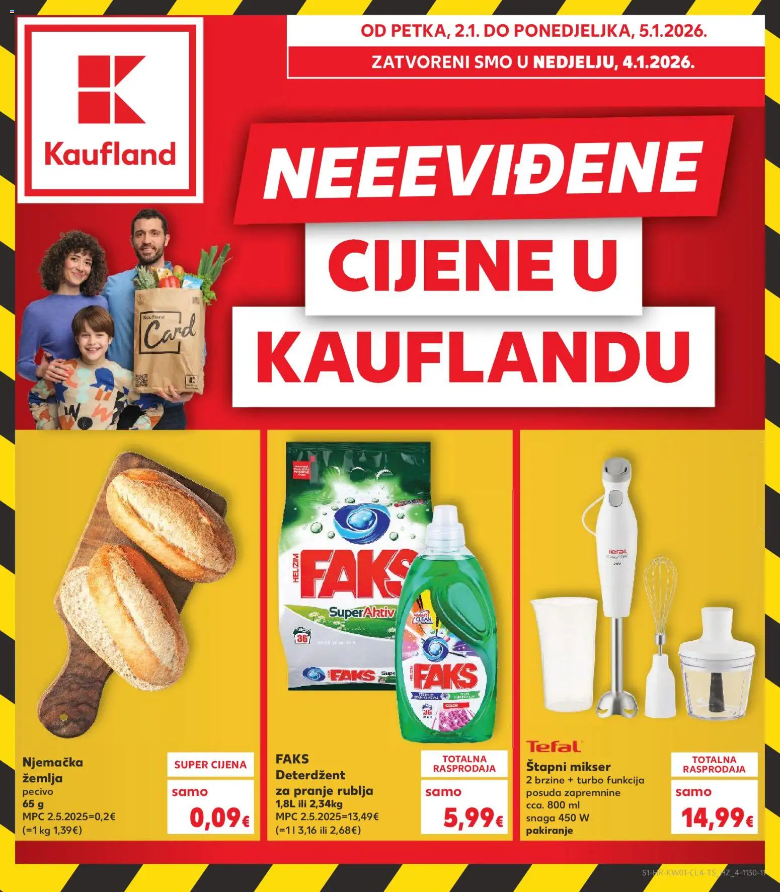 Kaufland katalog | vrijedi od 02.01.2026 | Stranica: 1 | Proizvodi: Mikser, Štapni mikser, Faks, Deterdžent