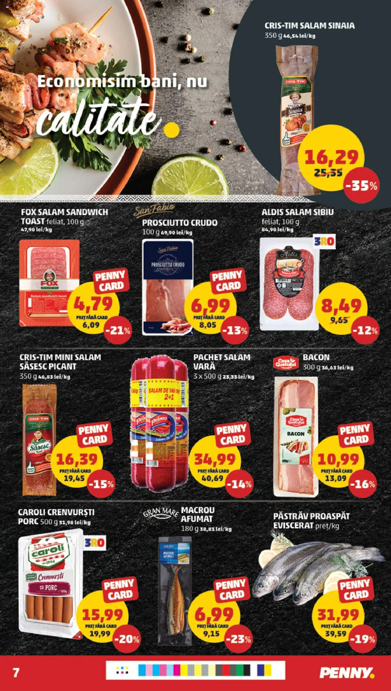 Noul catalog PENNY – valabil de la 08.10.2025 | Pagină: 7 | Produse: Crenvurști, Bacon, Salam