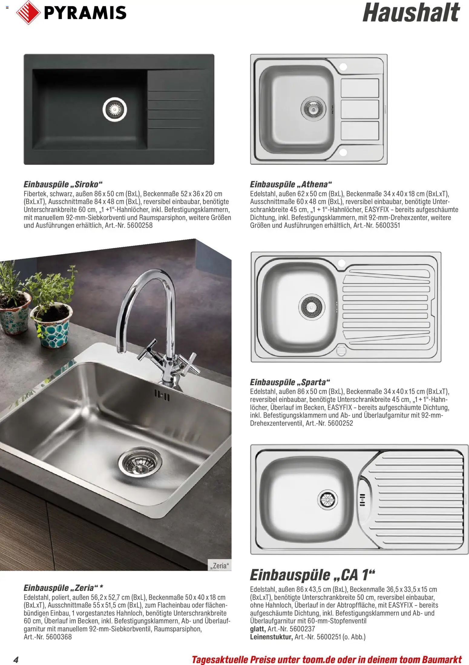 Toom Baumarkt  Wohnen & Haushalt 2026 – gültig ab 01.01.2026 | Seite: 4