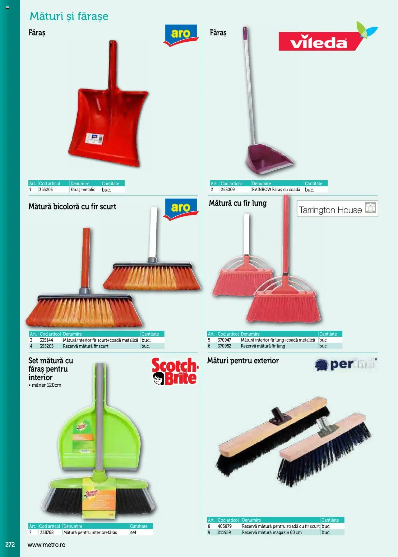 Noul catalog Metro – valabil de la 17.09.2025 | Pagină: 272 | Produse: Mătură, Mâner