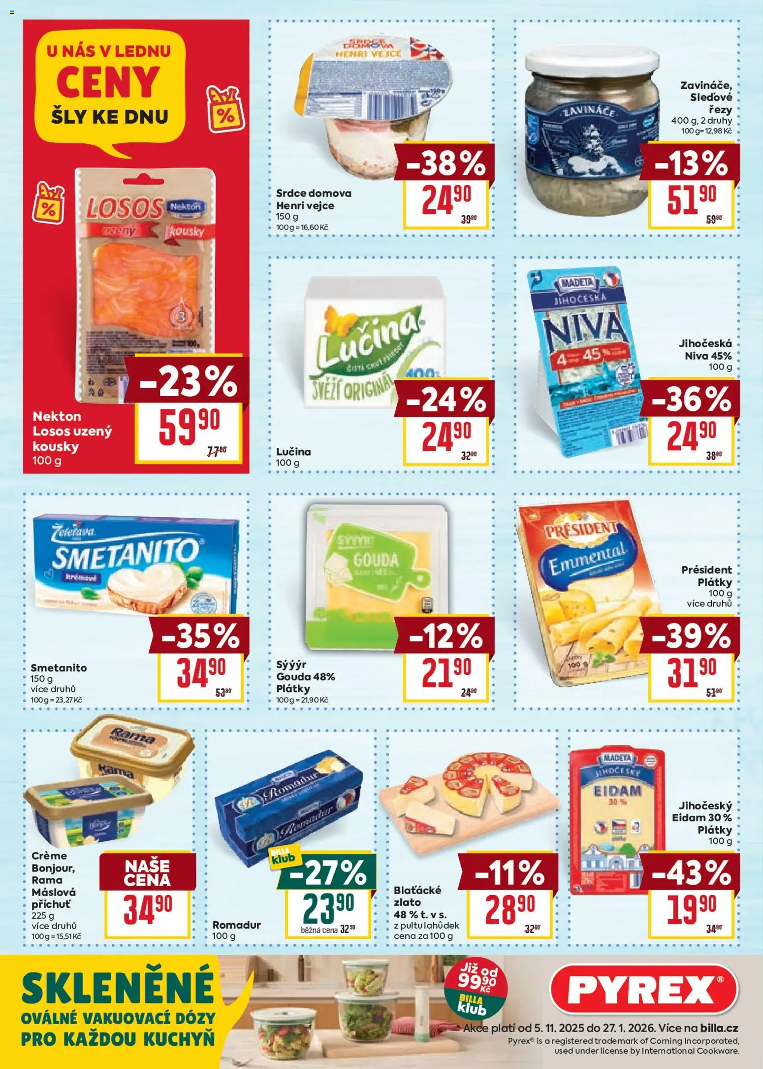 Billa Velký leták od 07.01.2026 | Strana: 18 | Produkty: Dózy, Losos, Eidam, Romadur