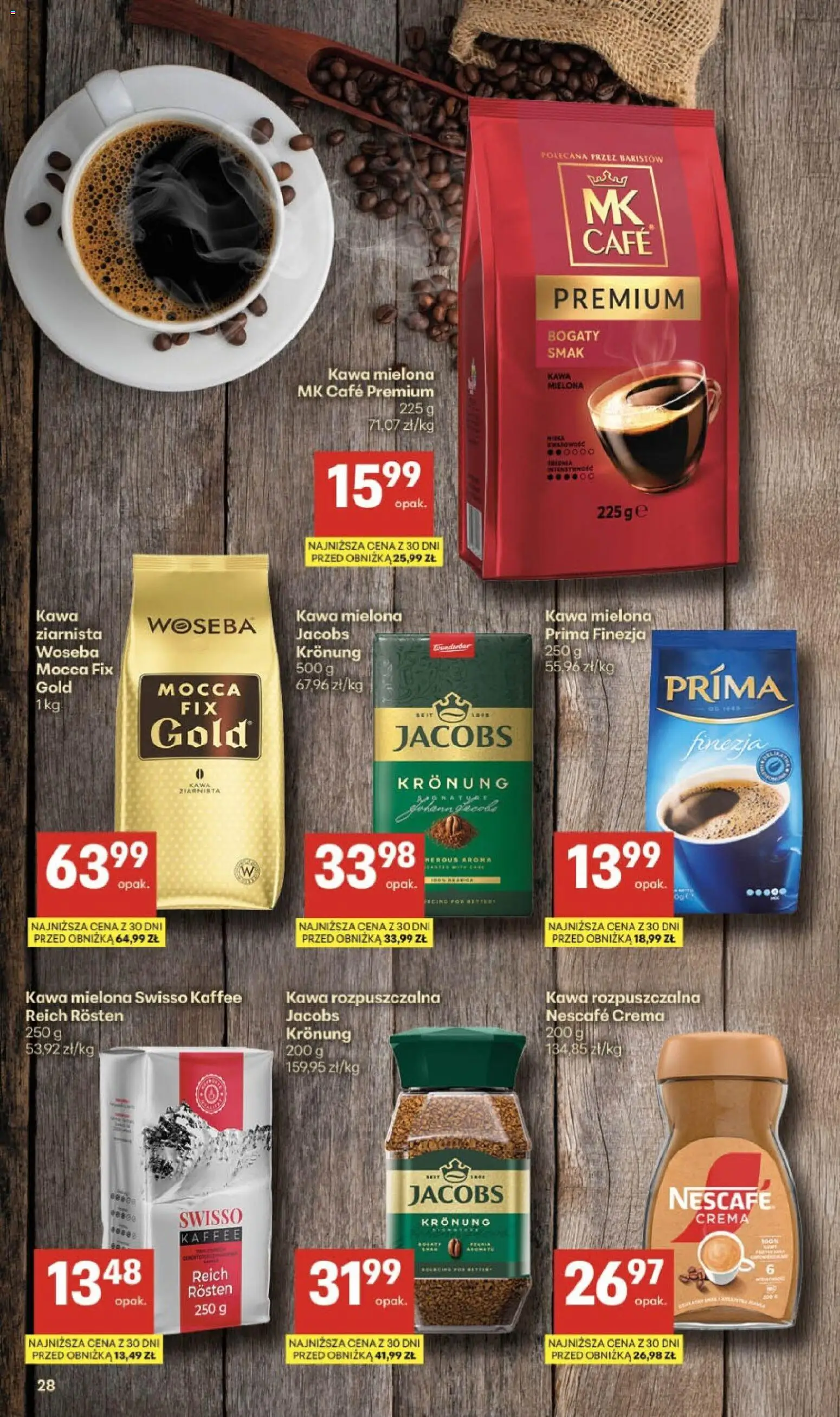 Delikatesy Centrum Gazetka - Sklepy Własne od 19.02.2026 | Strona: 28 | Produkty: Nescafe, Kawa rozpuszczalna, Kawa