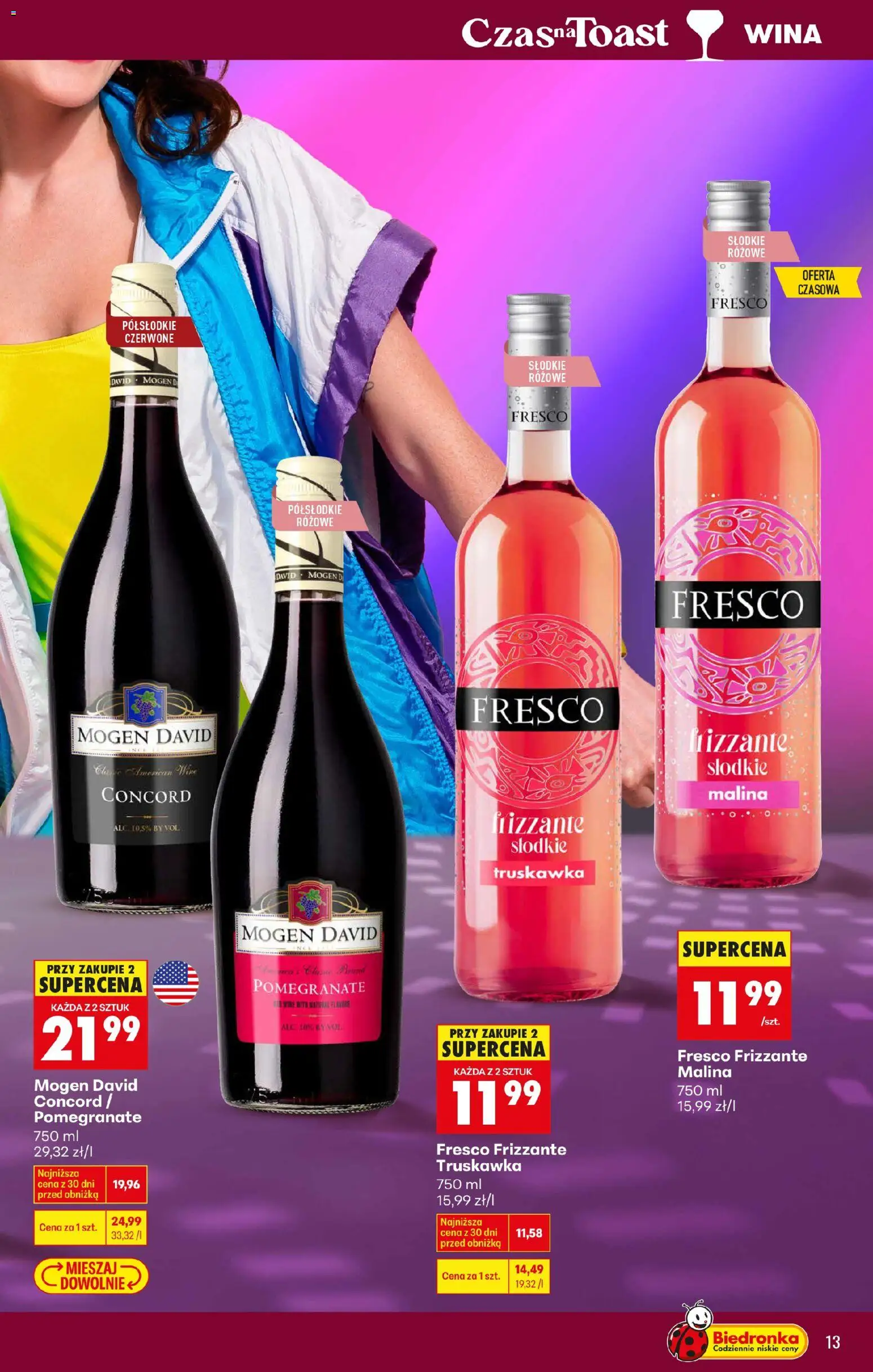 Biedronka gazetka - Czas na toast od 02.01.2026 | Strona: 13 | Produkty: Malina, Fresco