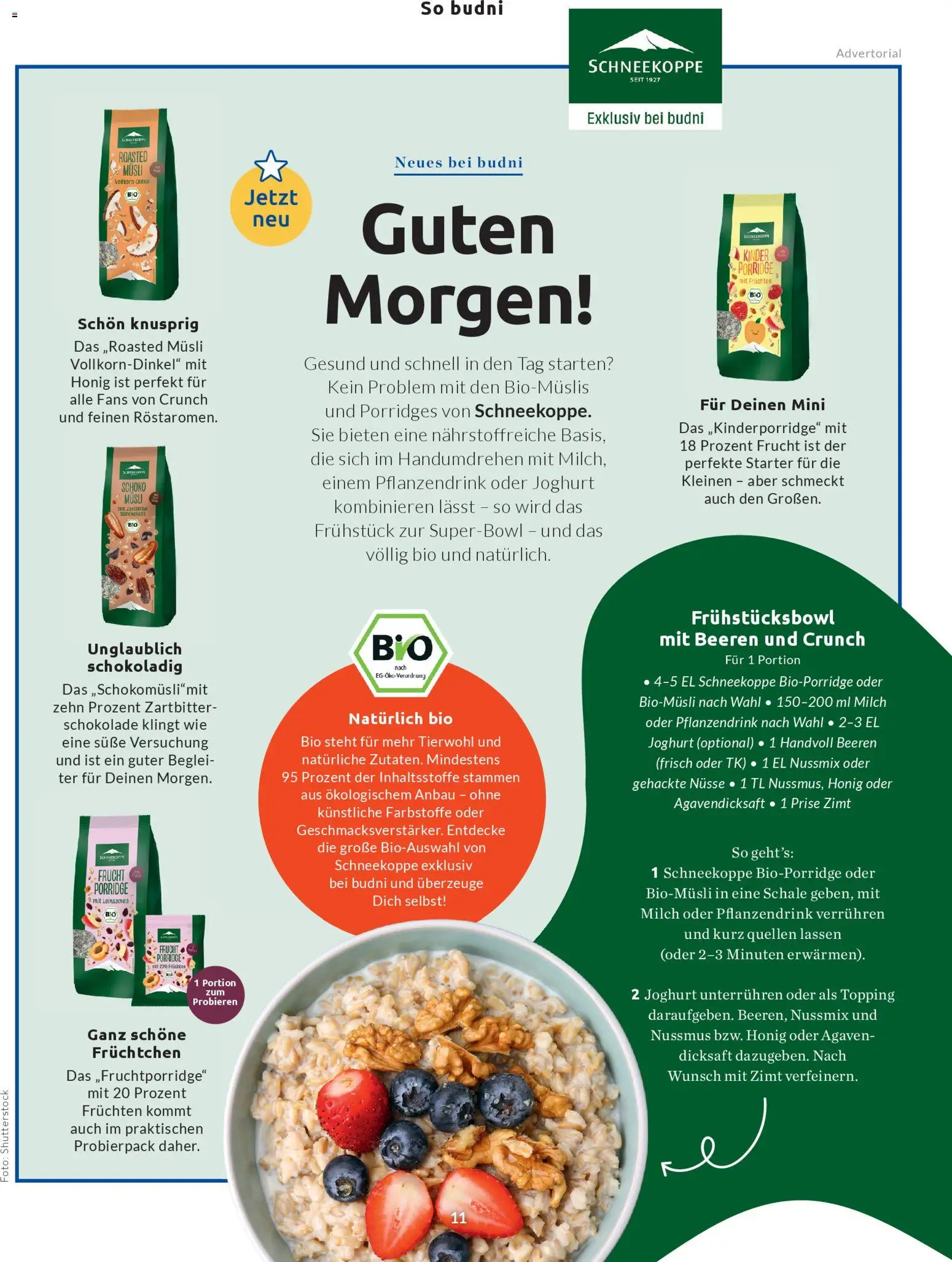 Budni Perle Magazin 02/26 – gültig ab 25.02.2026 | Seite: 11 | Produkte: Musli, Milch, Joghurt, Schokolade