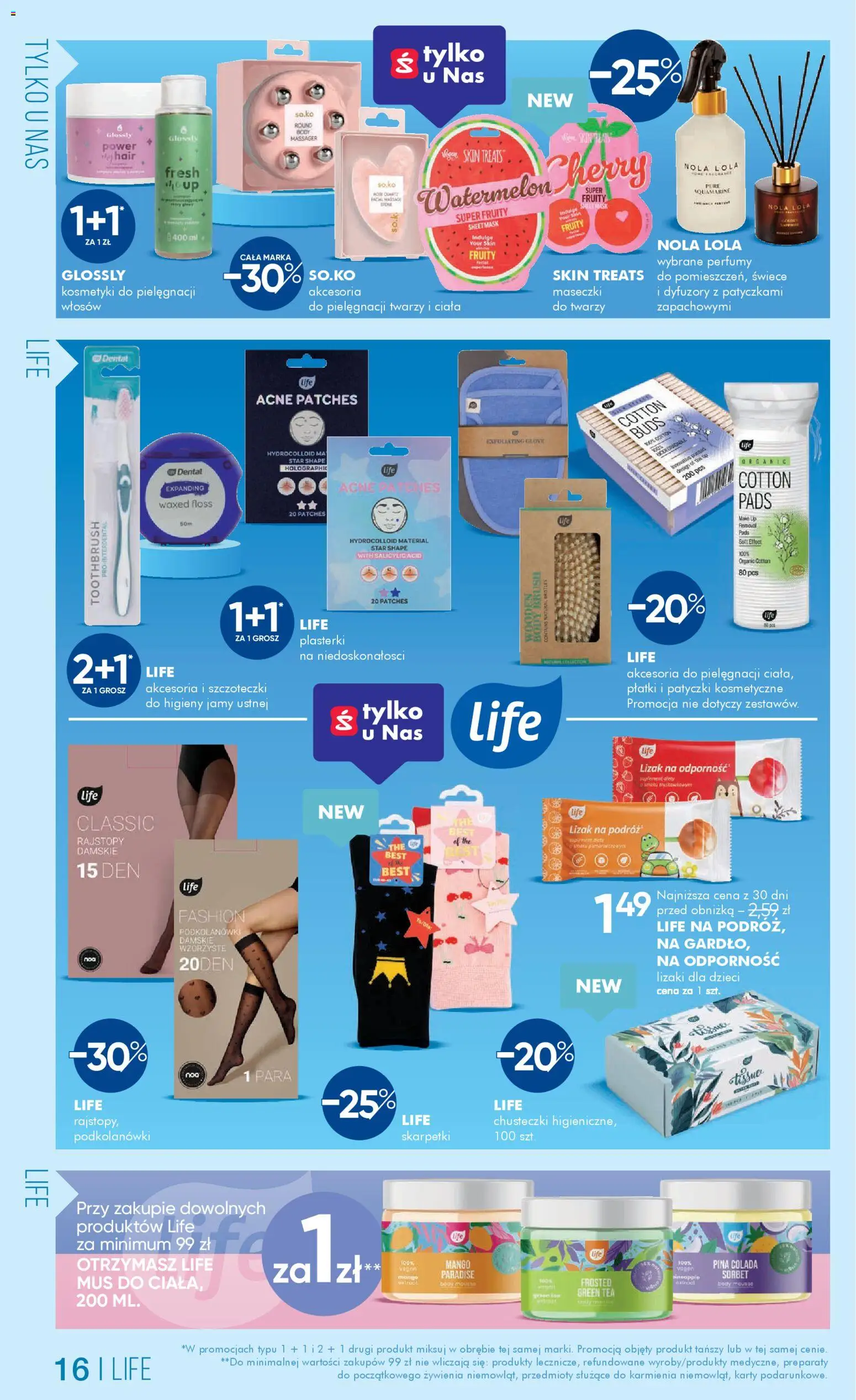 Super-pharm gazetka od 24.04.2026 | Strona: 16 | Produkty: Skarpetki, Podkolanówki, Lizaki, Płatki