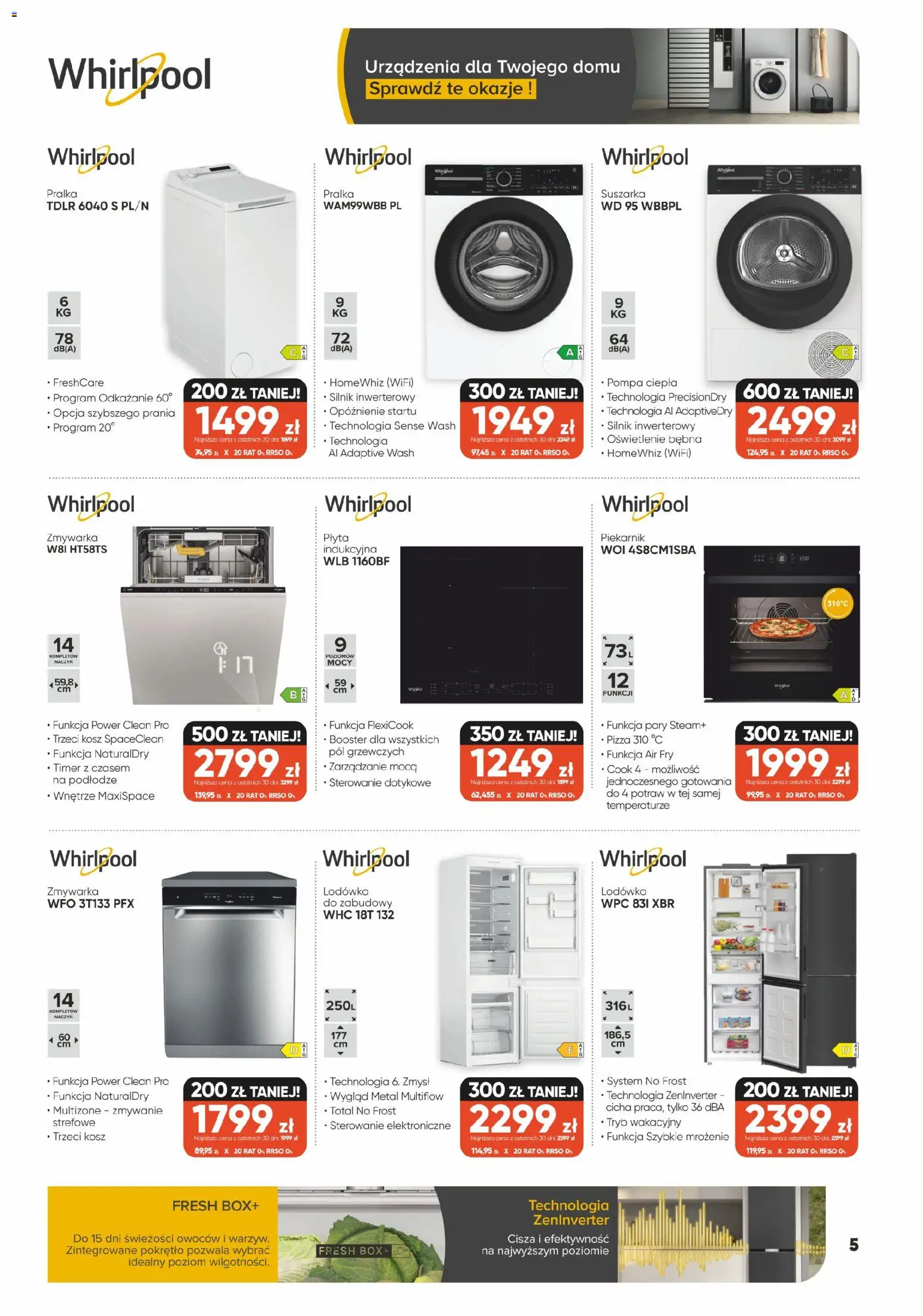 Max elektro gazetka od 02.03.2026 | Strona: 5 | Produkty: Lodówka, Piekarnik, Kosz, Pizza