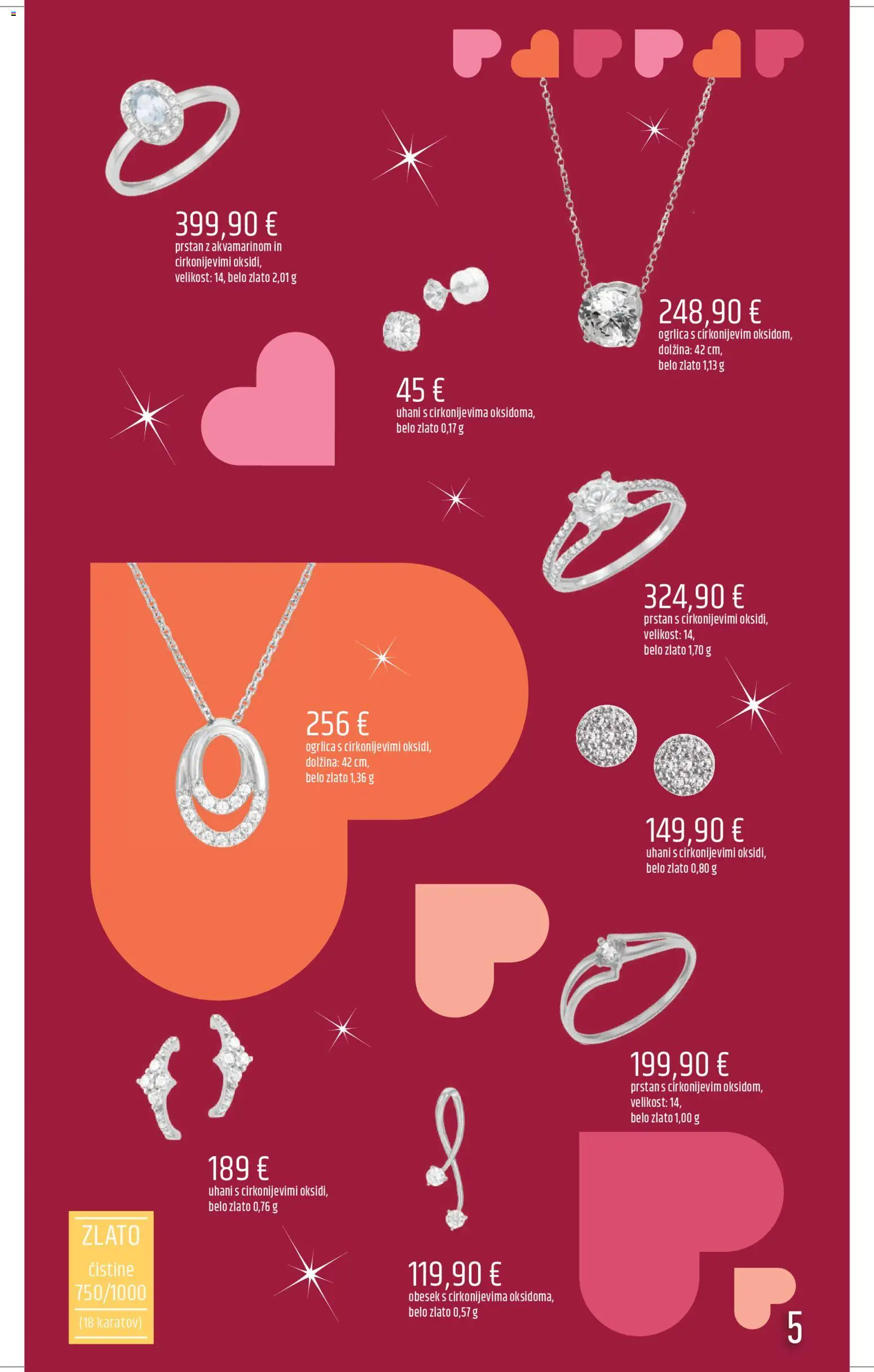 Novi E.leclerc katalog ponudbe – veljaven od 06.02.2026 | Stran: 5 | Izdelki: Prstan, Uhani