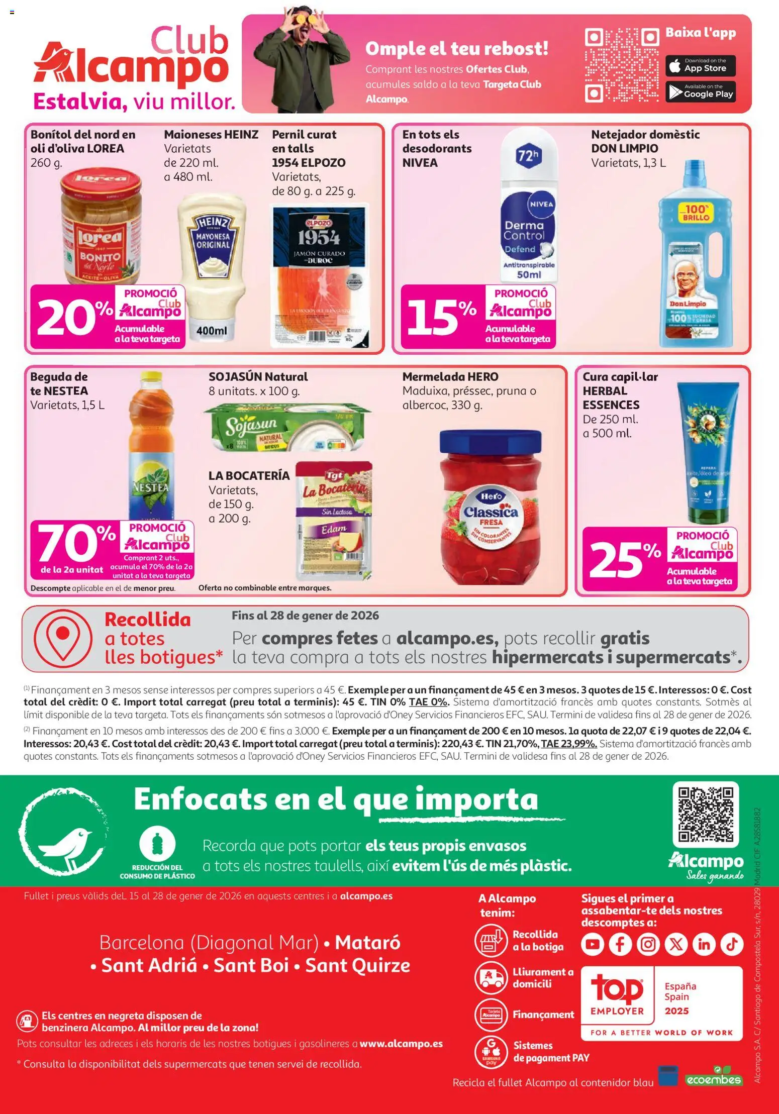 Alcampo - HG Nacional Cat │ válido desde el 15.01.2026 | Página: 20 | Productos: Aceite, Jamón, Té, Οθόνη προβολής