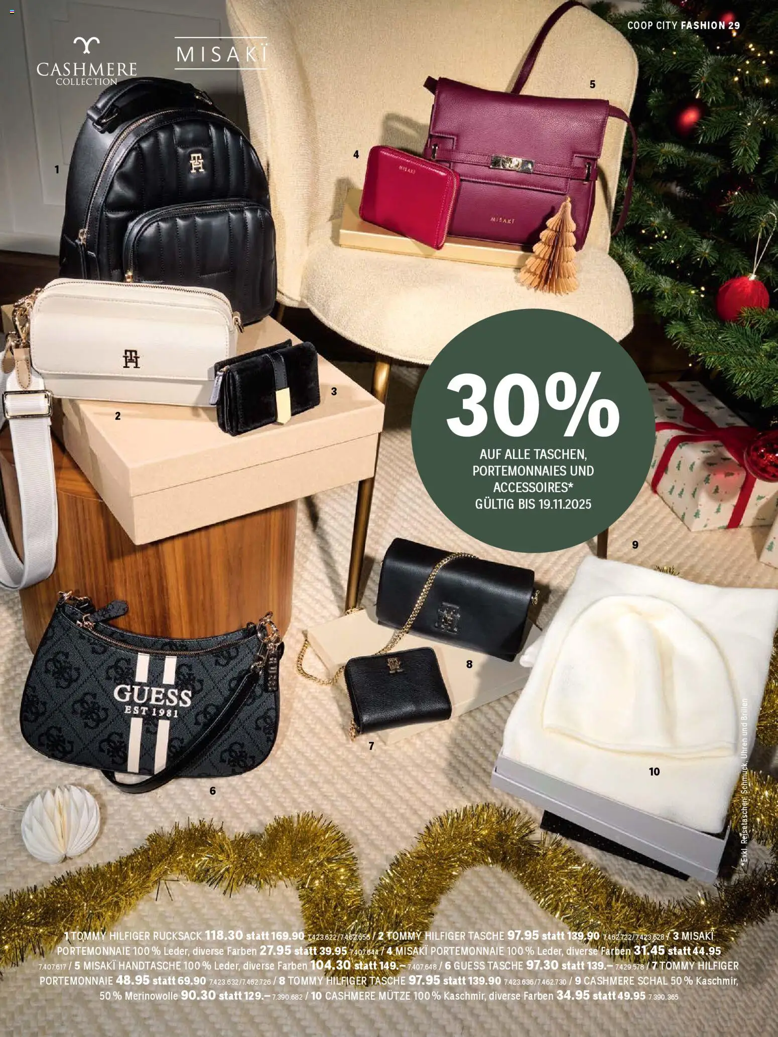 Coop City Aktionen – gültig ab 10.11.2025 | Seite: 29 | Produkte: Handtasche, Rucksack, Schal, Tasche