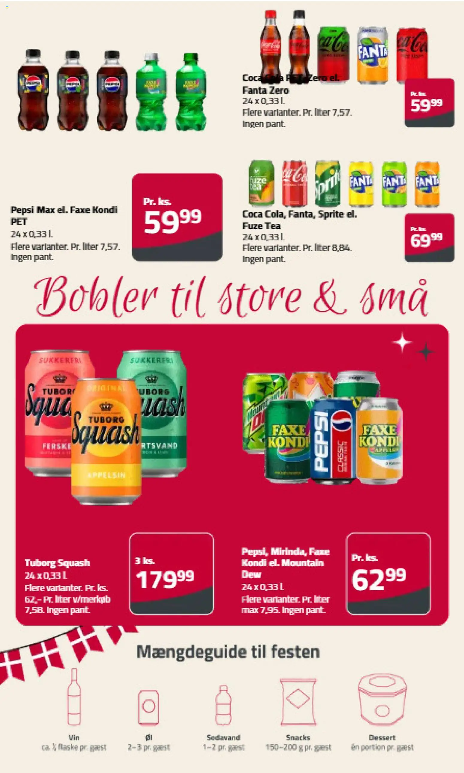 Fleggaard tilbudsavis – gyldig fra 01.04.2026 | Side: 30 | Produkter: Squash, Faxe Kondi, Cola, Tuborg Squash