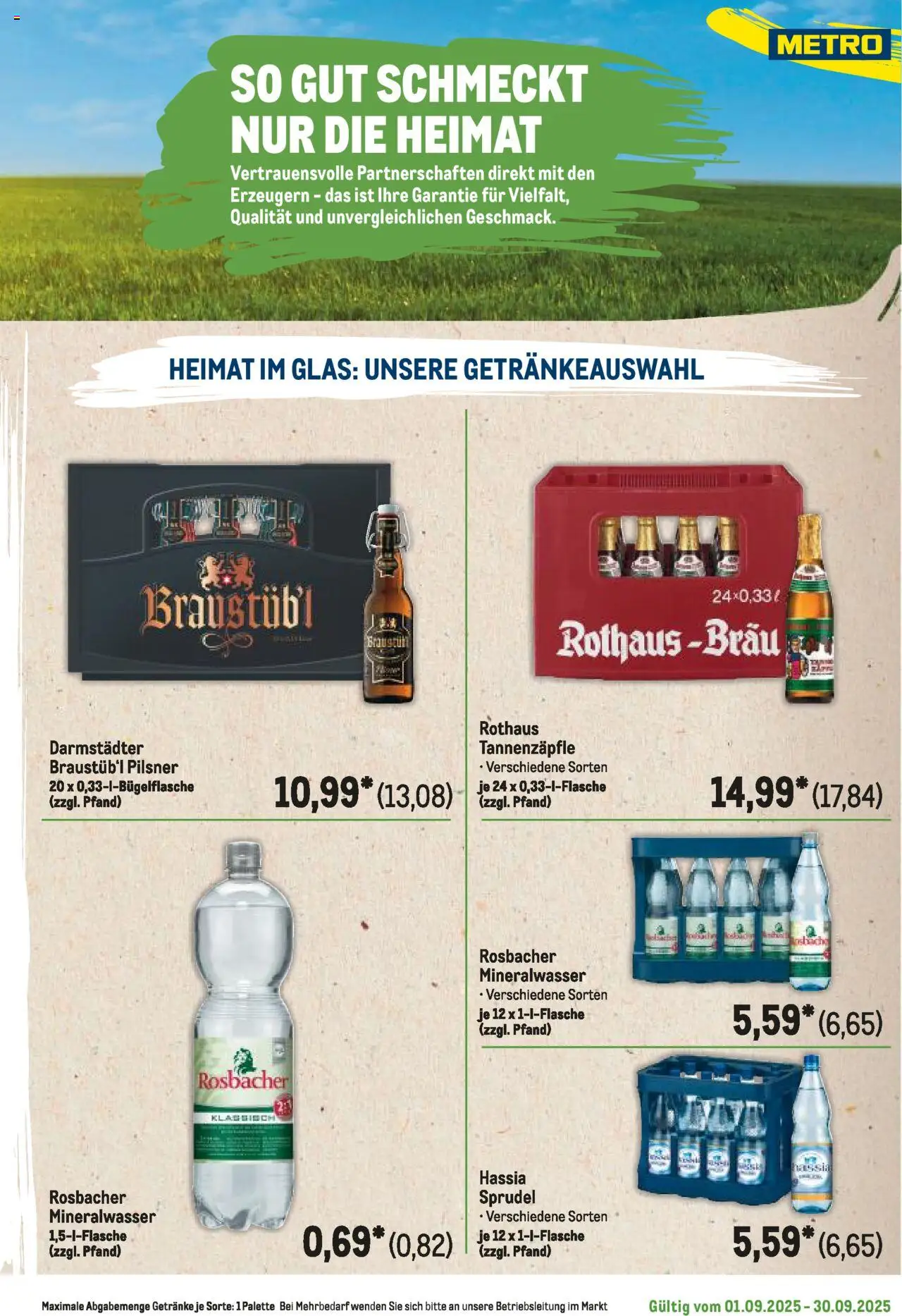 Metro Regionaler Flyer - gültig ab dem 01.09.2025 | Seite: 37 | Produkte: Mineralwasser