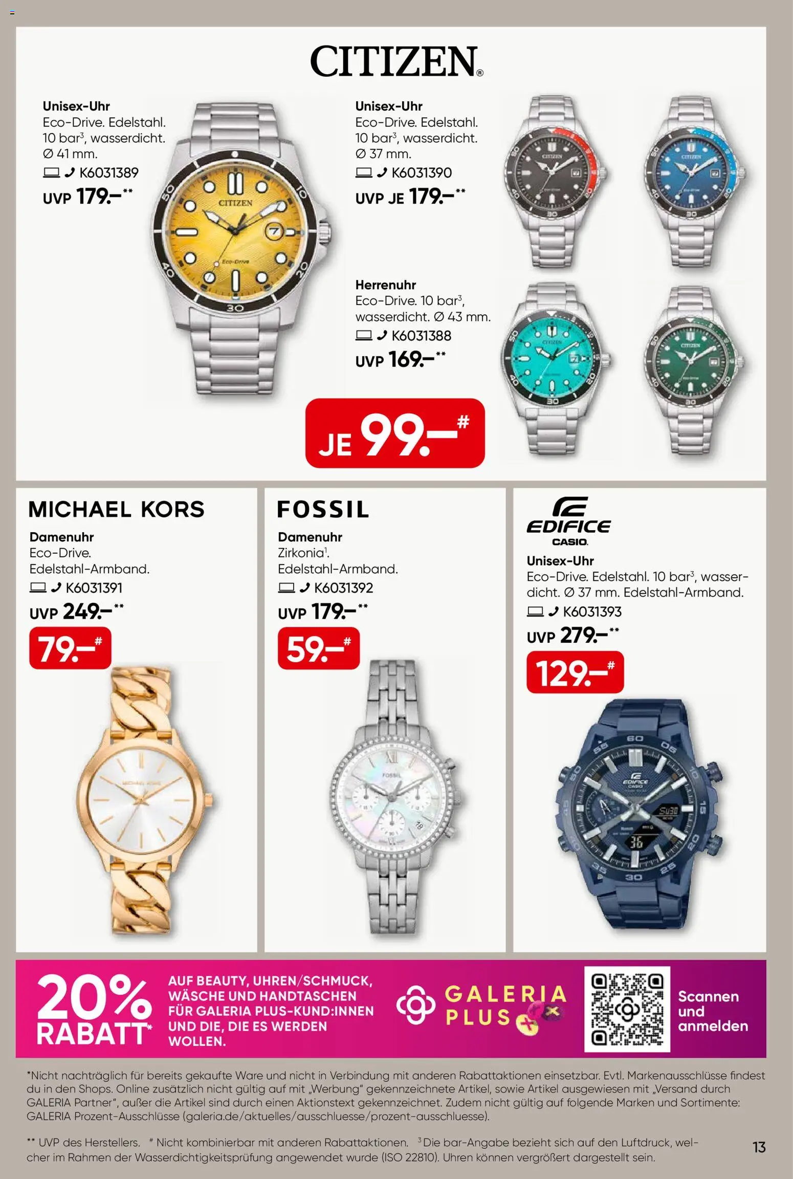 Galeria Karstadt Kaufhof Prospekt 	 – gültig ab 29.04.2026 | Seite: 13 | Produkte: Wasser
