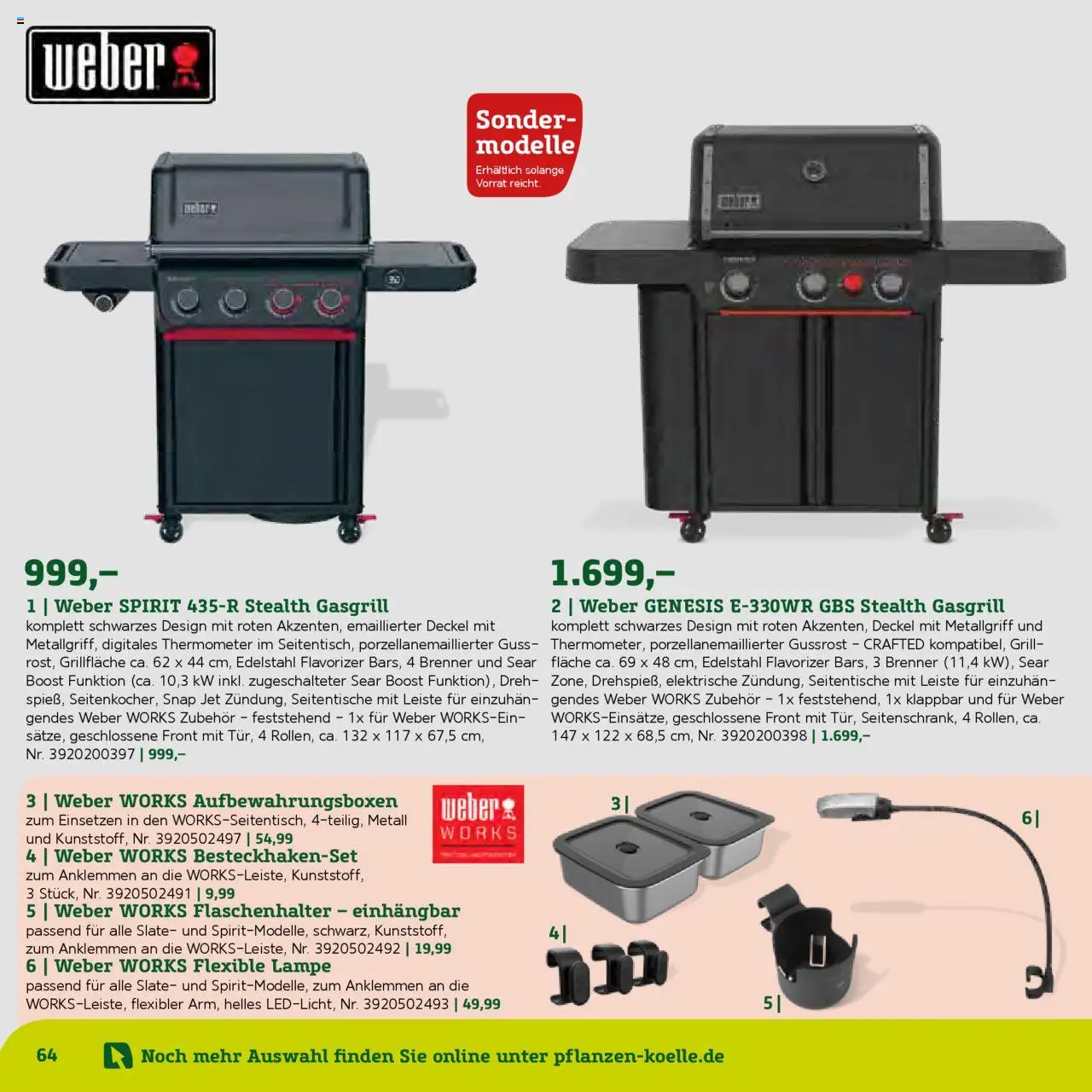 Pflanzen-Kölle Gartenmöbel Katalog 2025 – gültig ab 22.01.2025 | Seite: 64 | Produkte: Grill, Thermometer, Lampe