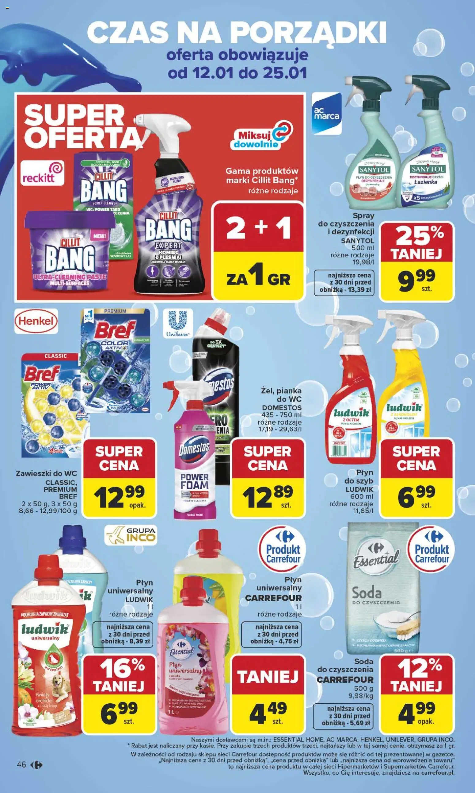 Carrefour Gazetka od 12.01.2026 | Strona: 48 | Produkty: Cleaner, Domestos, Kwiaty