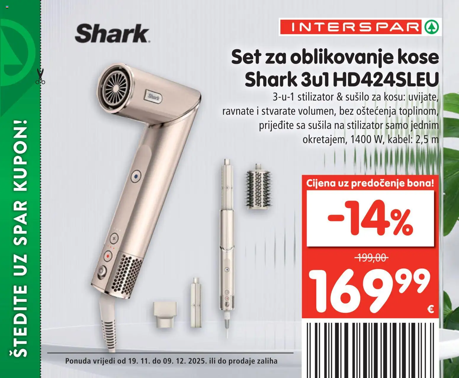 Interspar katalog | vrijedi od 19.11.2025 | Stranica: 3 | Proizvodi: Sušilo za kosu, Kabel
