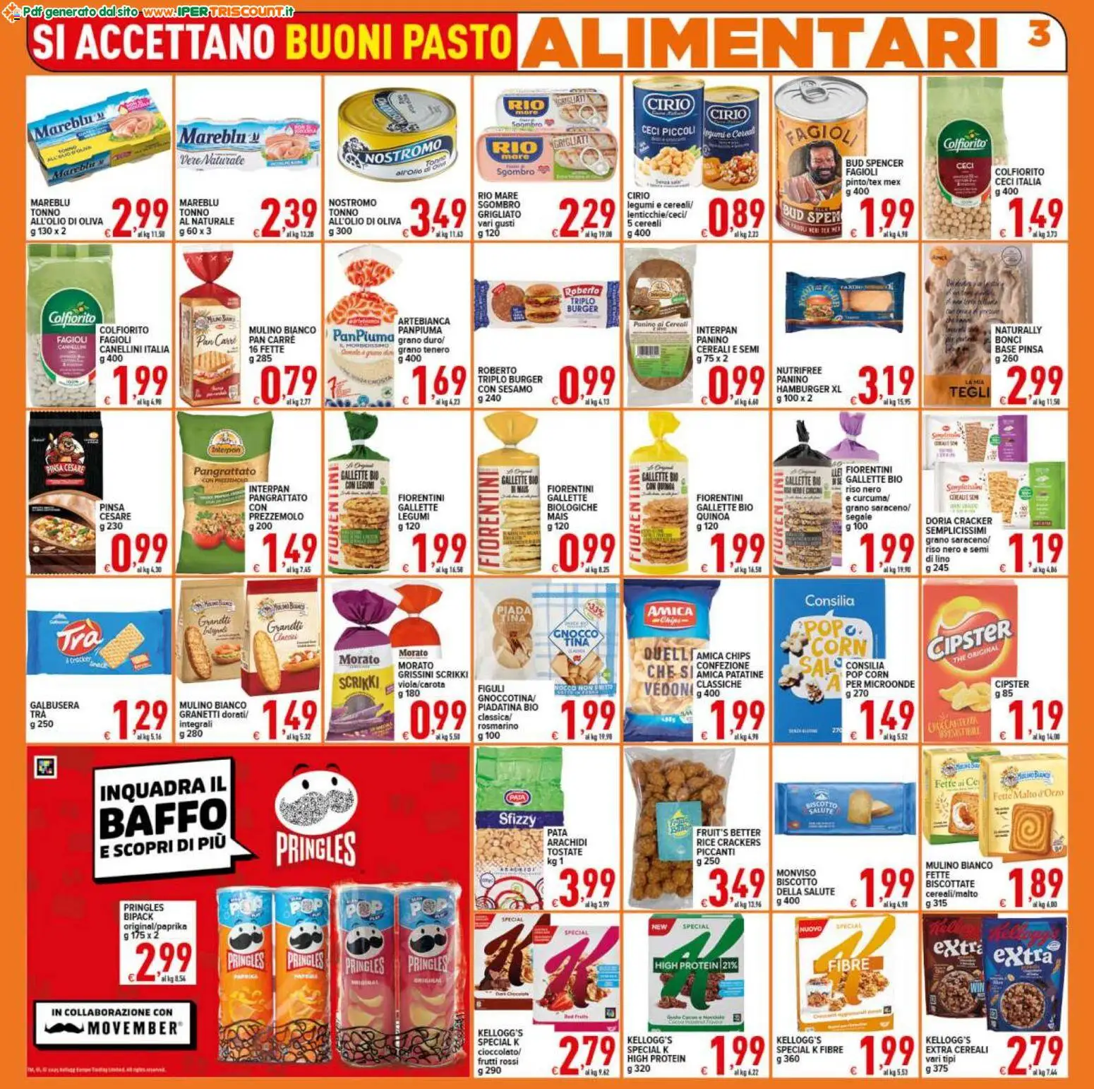Volantino Ipertriscount del 18.11.2025 | Pagina: 3 | Prodotti: Riso, Crackers, Gallette, Quinoa