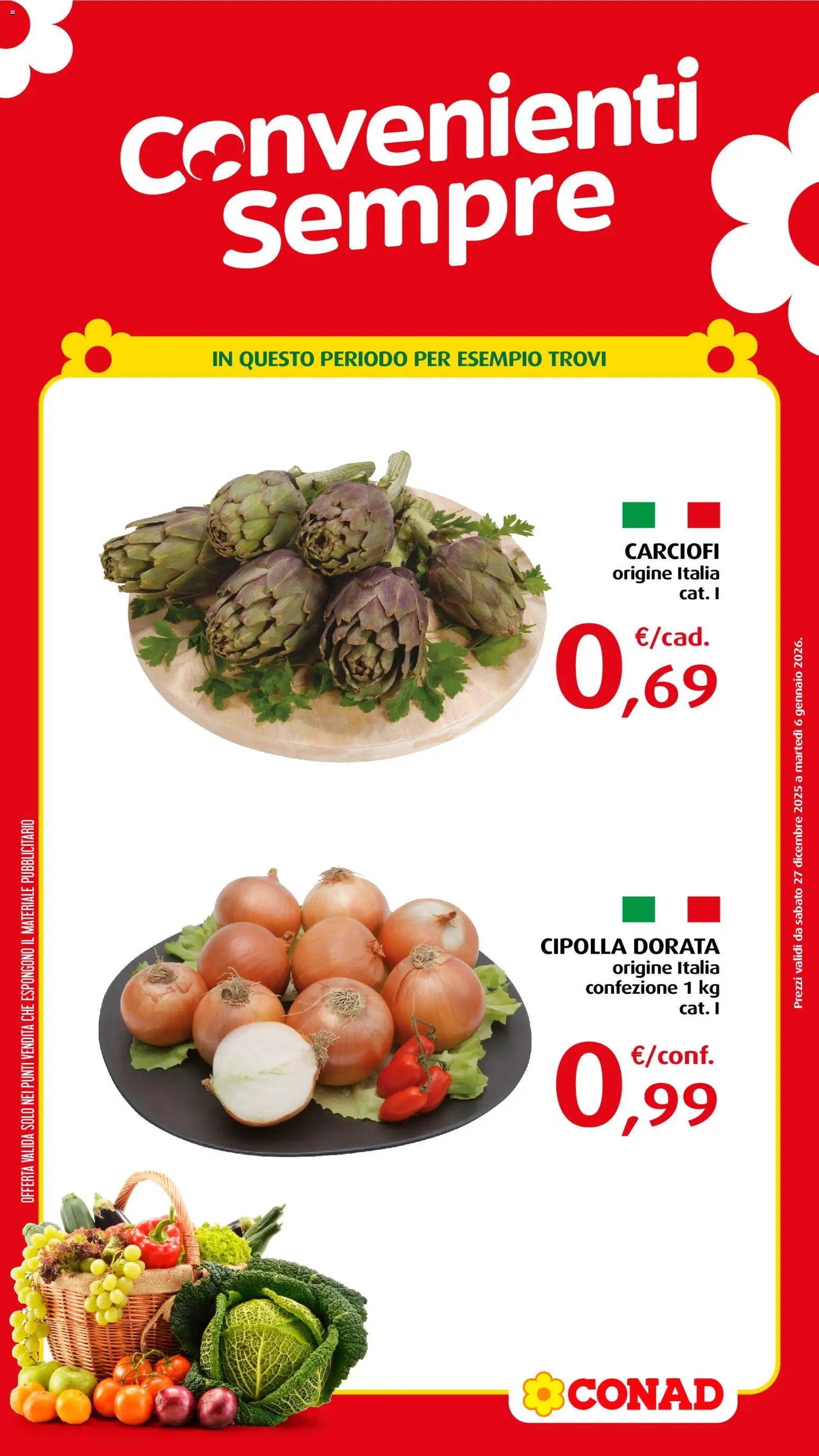 Volantino Conad del 27.12.2025 | Pagina: 3 | Prodotti: Carciofi