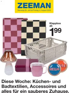 Zeeman Prospekt 	 gültig ab dem 26.07.2025