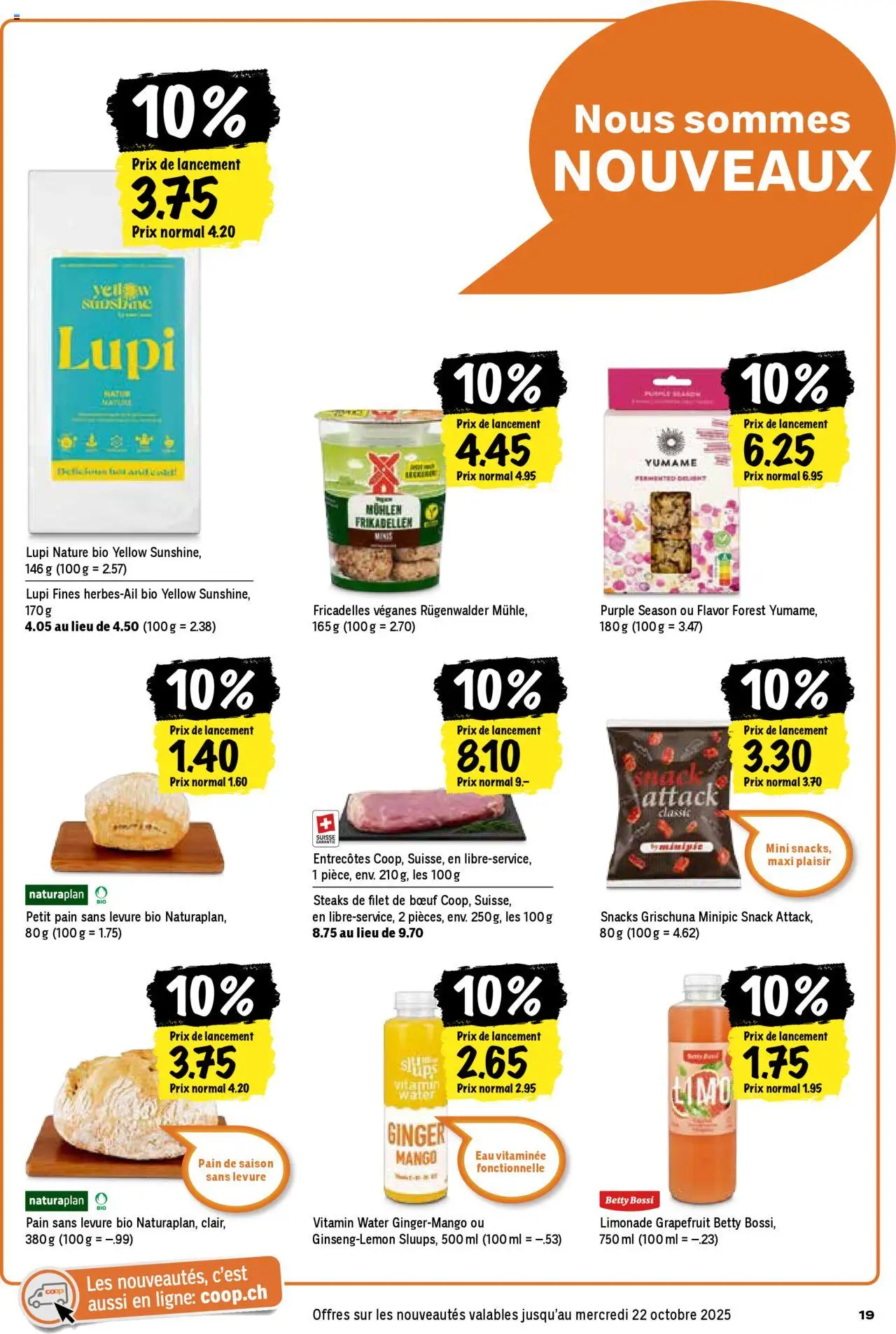 Coop - Les actions de la semaine – gültig ab 09.10.2025 | Seite: 19 | Produkte: Limonade, Grapefruit, Mango, Mühle