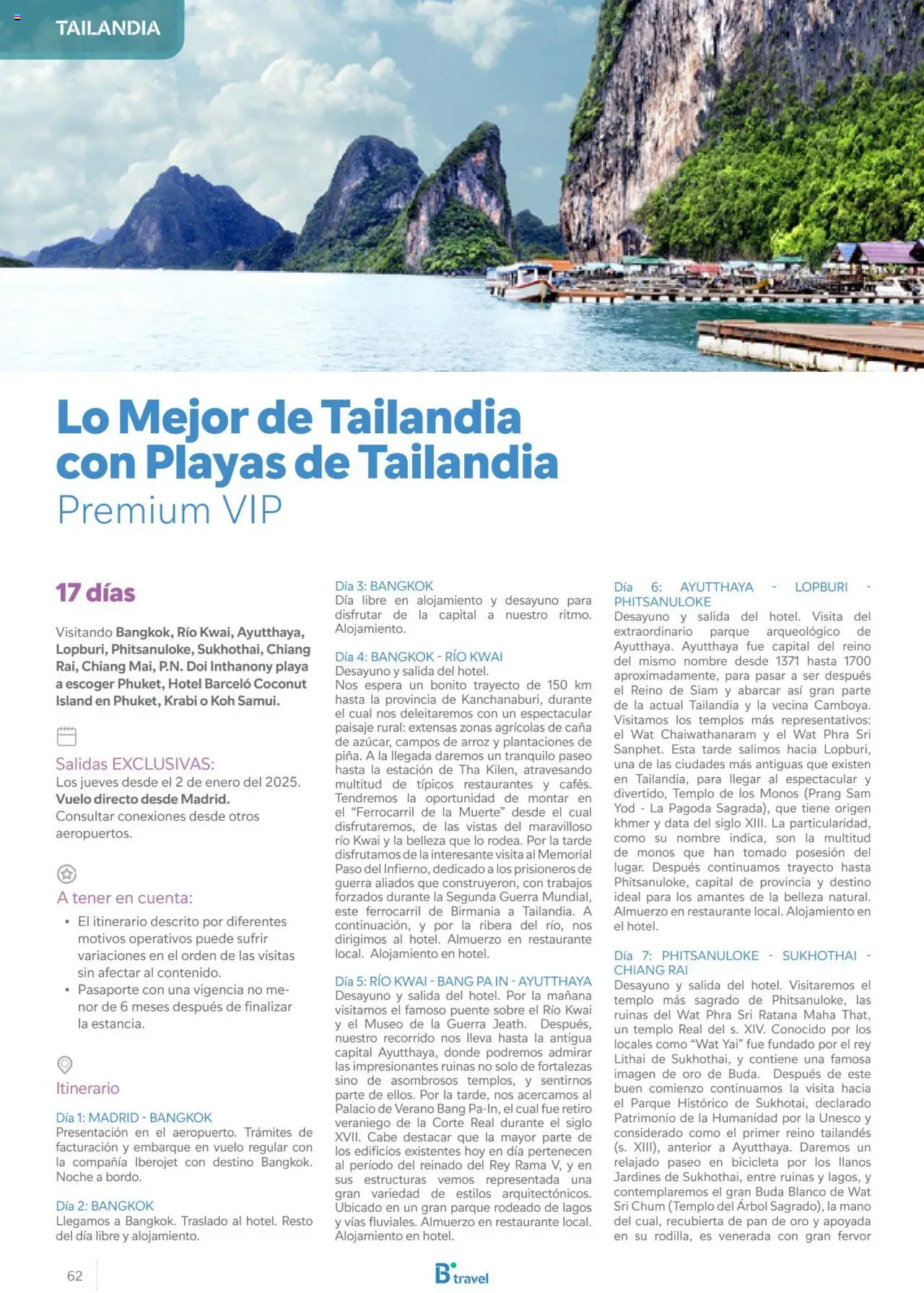 B the travel brand Asia 2025 │ válido desde el 15.11.2024 | Página: 62 | Productos: Bicicleta, Pan, Arroz