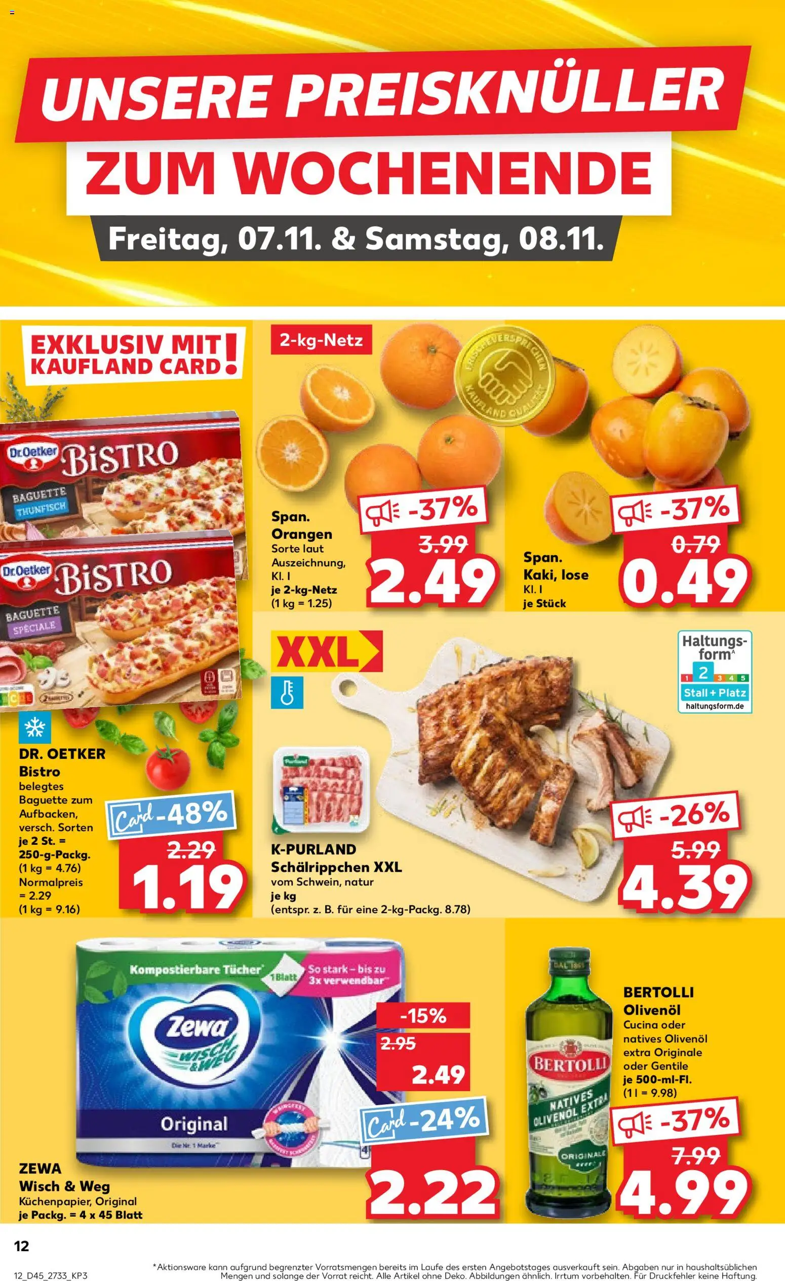 Kaufland prospekt Rostock	 – gültig ab 06.11.2025 | Seite: 12 | Produkte: Thunfisch, Olivenol, Baguette, Bertolli olivenol