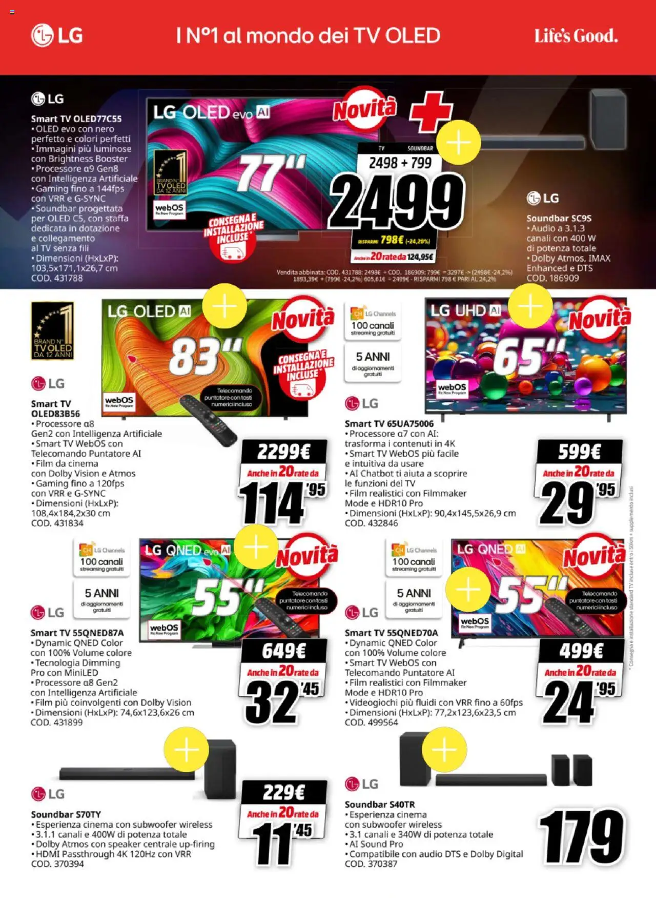 Volantino Media World del 13.10.2025 | Pagina: 18 | Prodotti: Telecomando, Soundbar, TV, Speaker